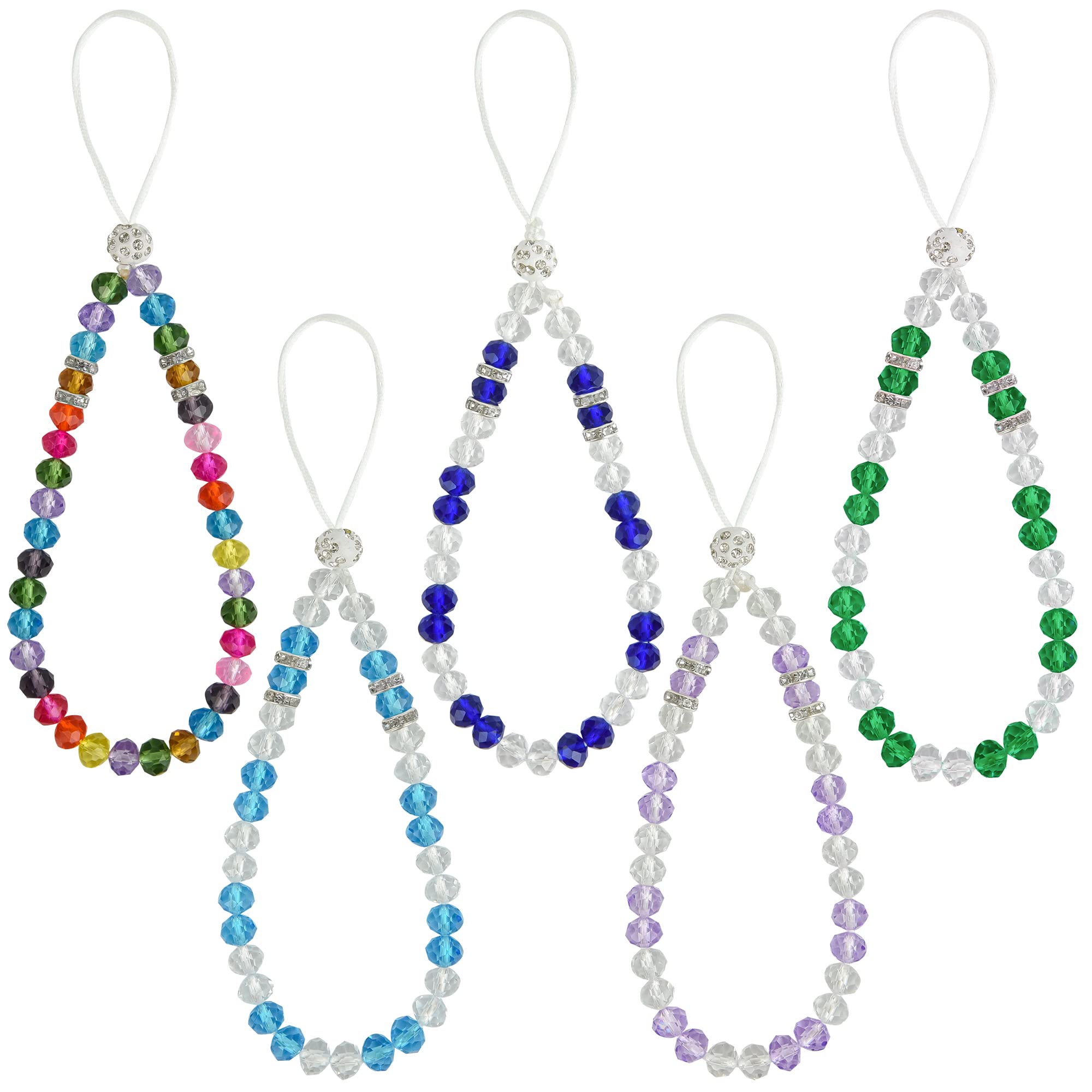 Shining Cube Beaded Phone Lanyard - Handmade Phone Charm Strap with Wrist Strap, Cute Phone Keychain for Women | Perfect for iPhone, Samsung, Keys & ID Badges
