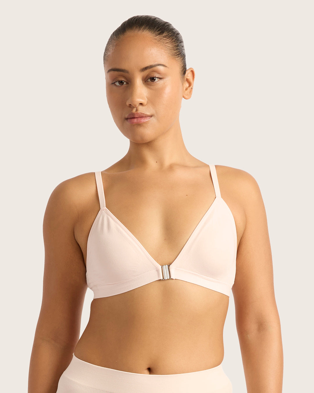 LYOLYTE Padded Bralette - Soft Wireless Comfort Bra in Powder Pink | Perfect for Yoga, Lounge & Everyday Wear