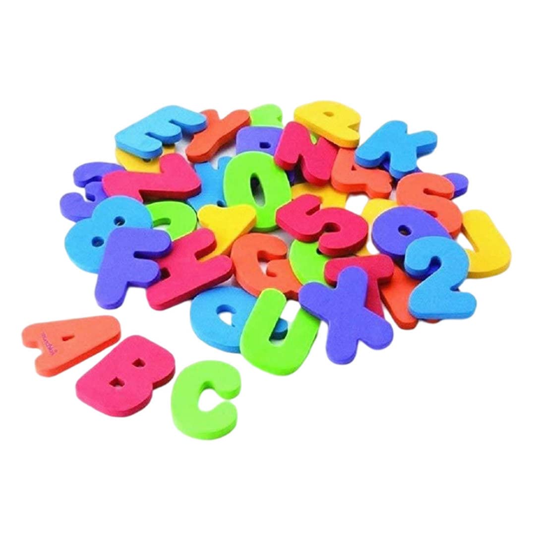 Non-Toxic Foam Numbers & Letters Bath Toys - 36PCS Educational Alphabet Counting Set for Toddlers | Safe Bathtime Learning & Sensory Play for Babies