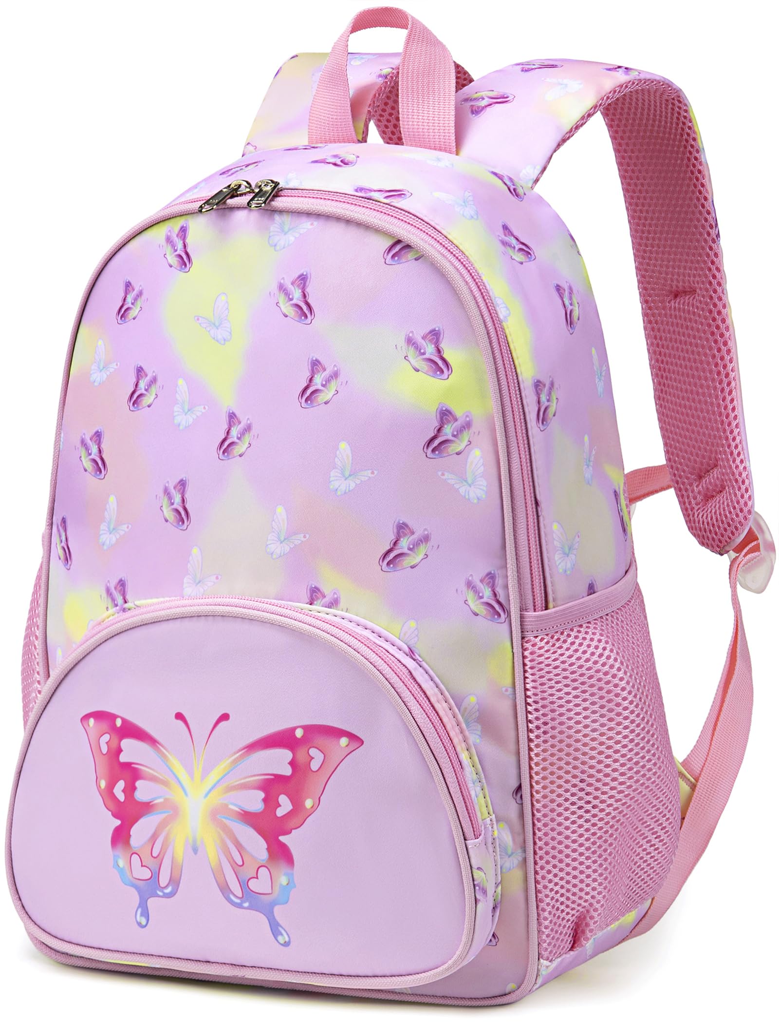 LOIDOU 15 Inch Kids Backpack for Girls - Cute Toddler School Backpack for Preschool, Kindergarten & Daycare - Lightweight Book Bag with Chest Strap - Perfect for Travel, School & Outdoor Activities (Ages 3-8)