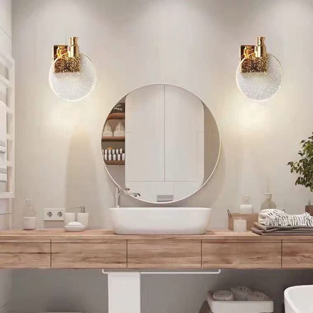 Elegant Crystal Wall Lamp - LED Vanity Lights for Bathroom, Bedroom & Living Room | Modern Mirror Lighting for Makeup & Decor | Energy-Efficient Fixture for Home & Spa Use