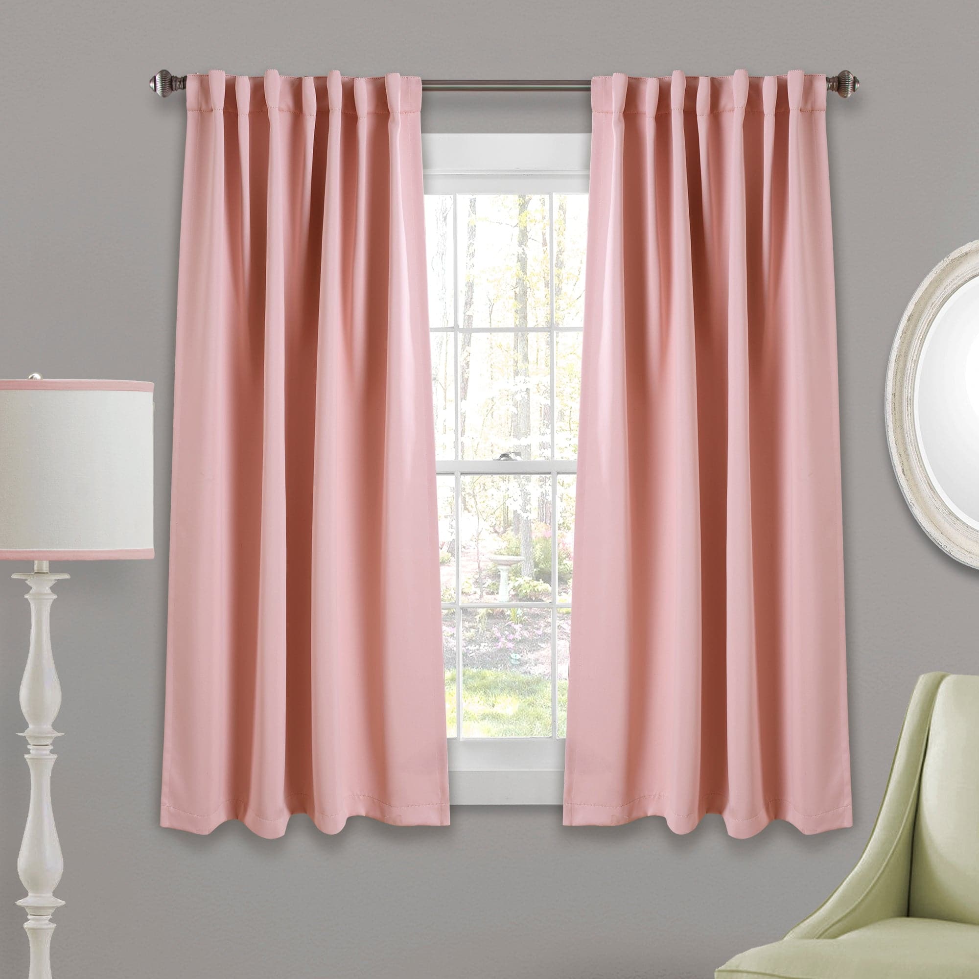 Blackout Curtain Panels with Insulated Back Tab - Thermal & Noise Reducing Room Darkening Drapes for Bedroom, Living Room & Nursery - Set of 2 Panels