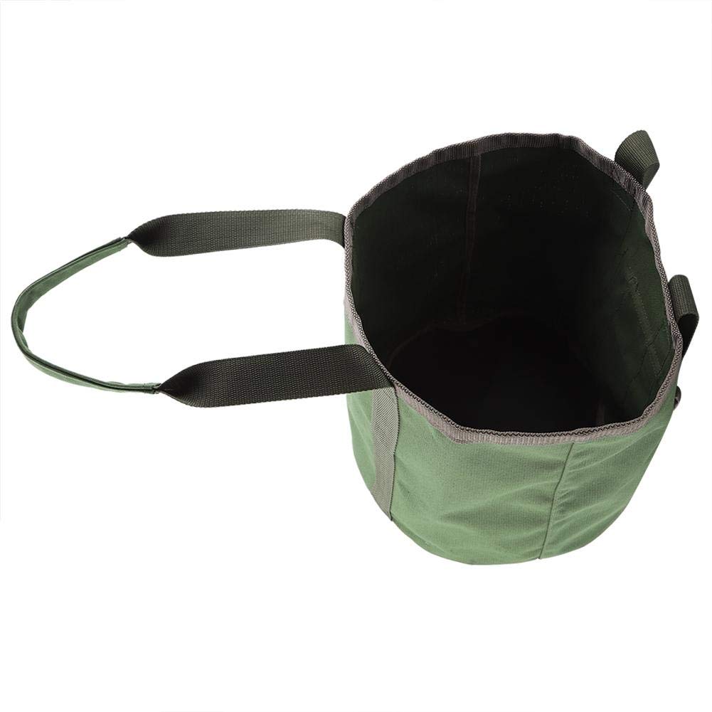 Yosoo Heavy Duty Garden Tools Storage Bag with Multiple Pockets - Waterproof Gardening Bucket Organizer for Women & Men - Portable Garden Tote for Tools, Gloves, Seeds (Green) - Perfect for Outdoor Gardening, Yard Work and Home Organization