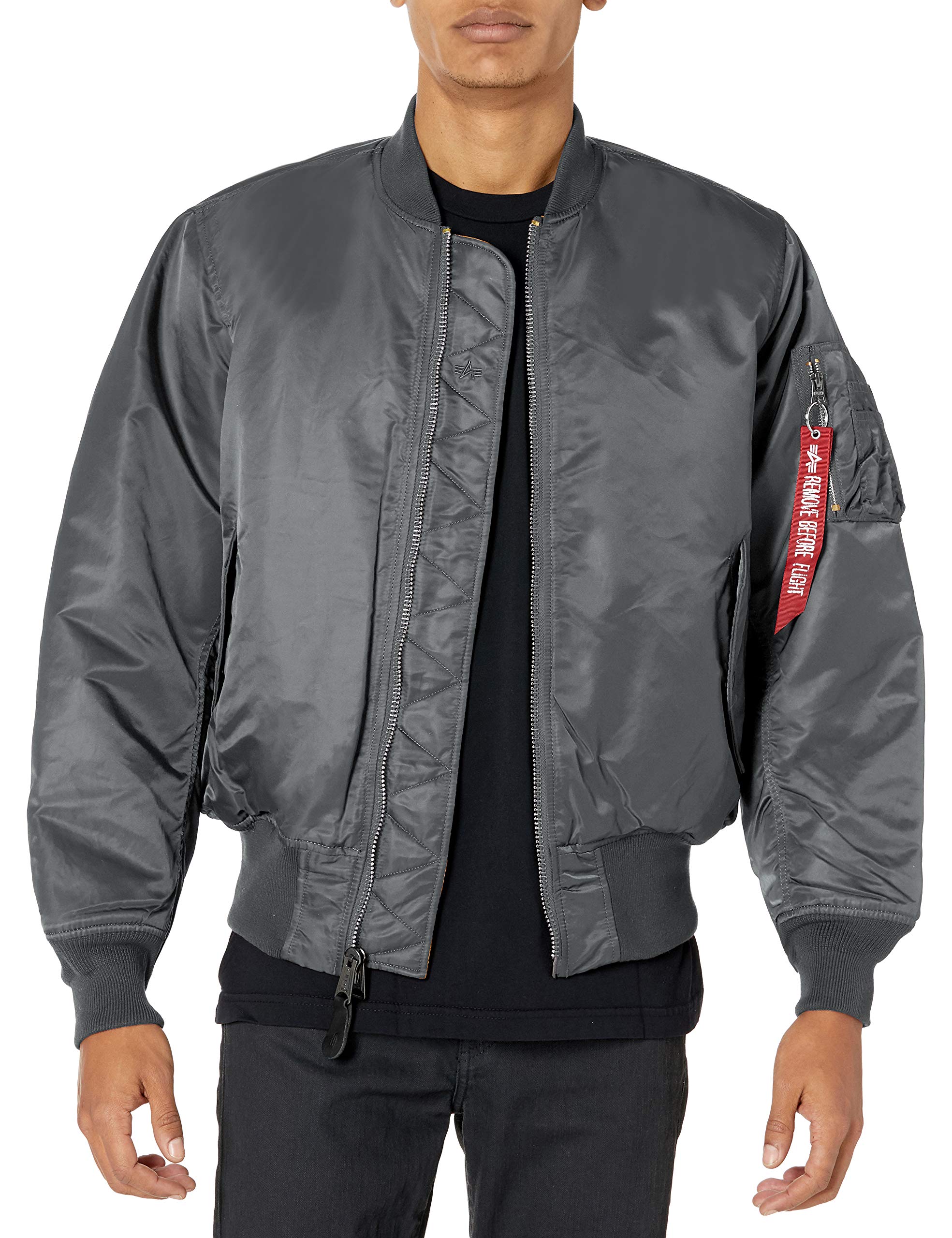 Alpha Industries Men's MA-1 Flight Bomber Jacket - Classic Military Style Aviator Jacket for Men | Perfect for Casual Wear, Street Fashion & Outdoor Adventures