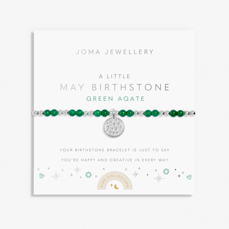 Joma Jewellery May Birthstone Bracelet for Kids - Perfect Birthday Gift & Special Occasion Jewelry for Girls