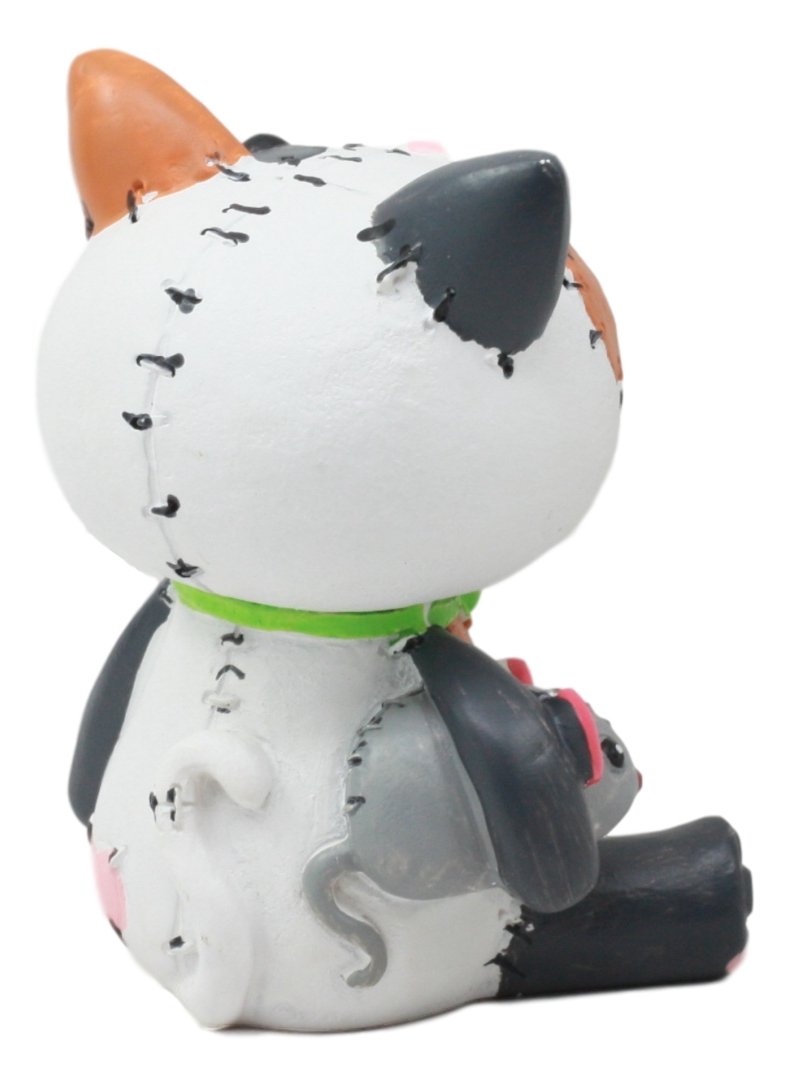 Ebros Furry Bones Stitched Doll Calico Cat Skeleton Figurine 3