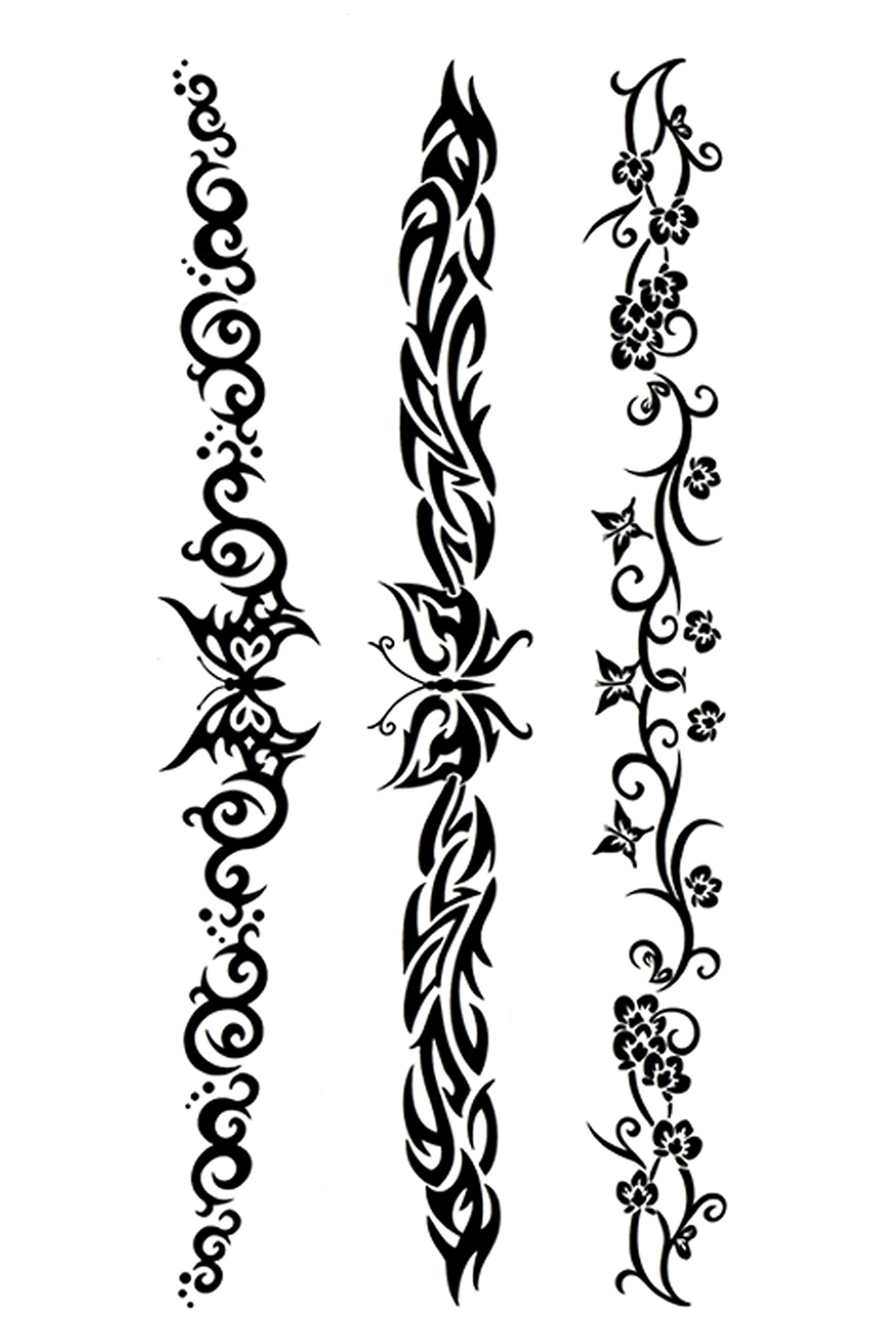 Waterproof Temporary Tattoo Stickers for Men & Women - 3D Realistic Flowers, Butterflies, Stars, Angels, Wolves & Armband Designs (19x9cm) | Perfect for Parties, Halloween, Cosplay & Body Art