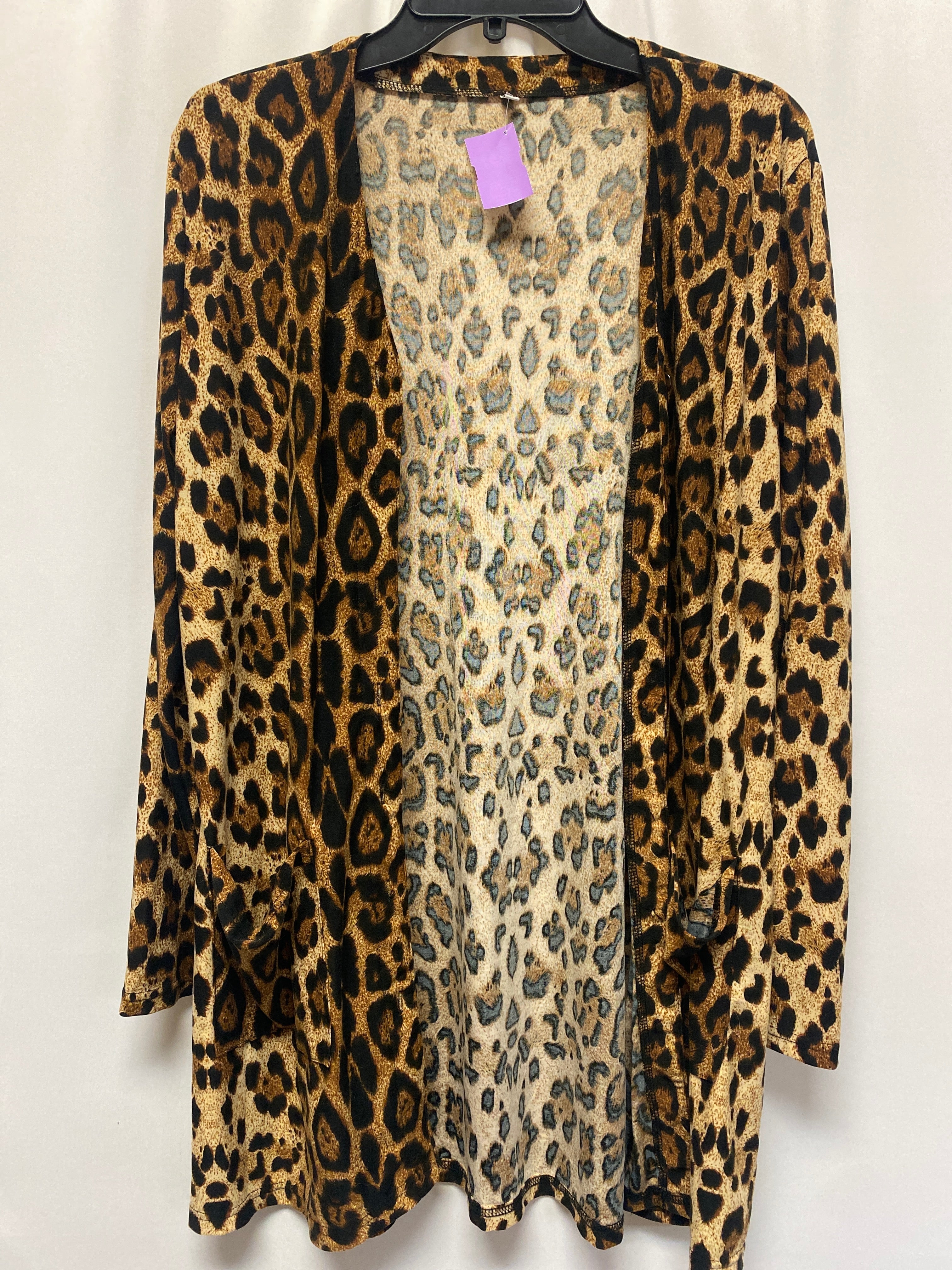 Stylish Animal Print Cardigan for Women - XL Size | Cozy Knit Sweater for Casual Outfits & Fall Fashion