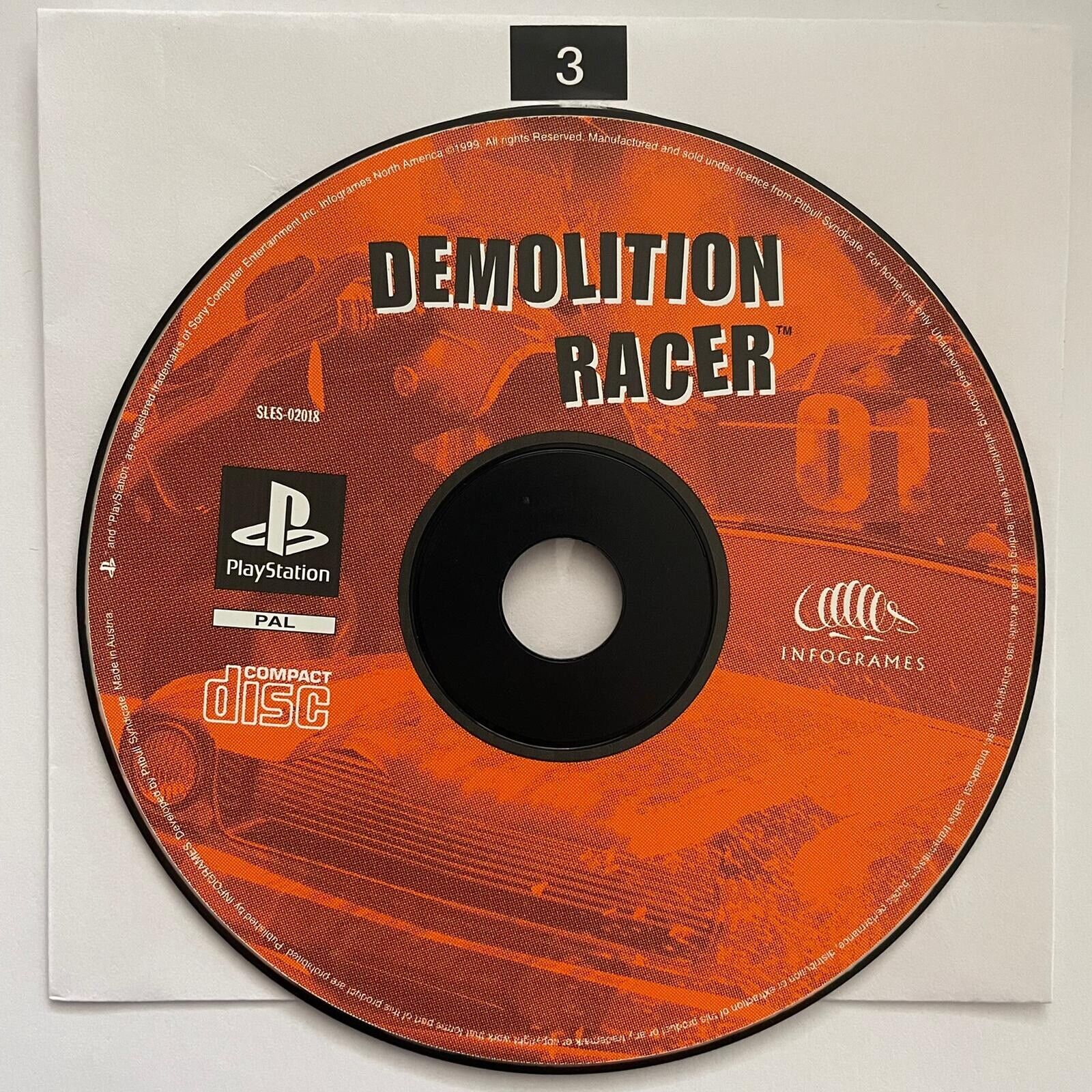 Demolition Racer PS1 Game - Original Playstation 1 Disc Only - Classic Racing Game for Retro Gaming Enthusiasts | Perfect for Nostalgic Gaming Nights & Vintage Console Collections