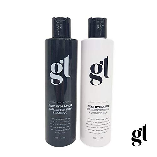 GL Deep Hydration Shampoo & Conditioner Set with Argan Oil, Keratin & Coconut Extract (2x250ml) - Moisturizing Hair Care for Dry, Damaged Hair - Perfect for Daily Use & Salon-Quality Results at Home
