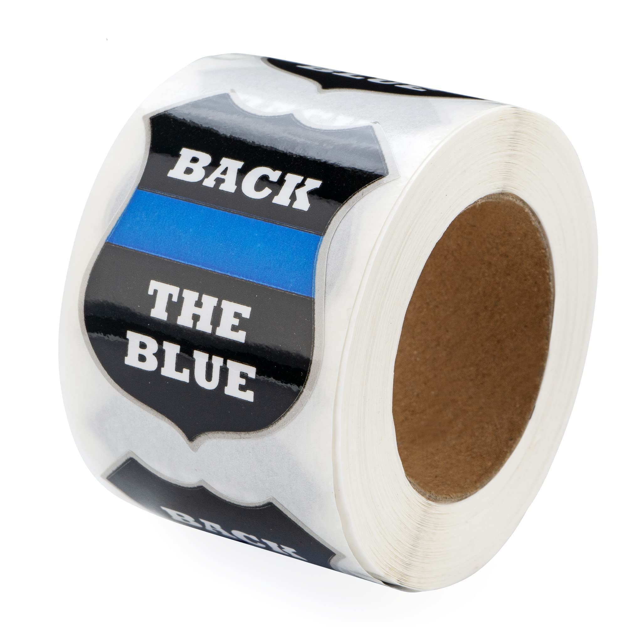 Back The Blue Police Support Stickers - 250 Pack of Blue Lives Matter Badges for Cars, Laptops & Windows | Show Support for Law Enforcement