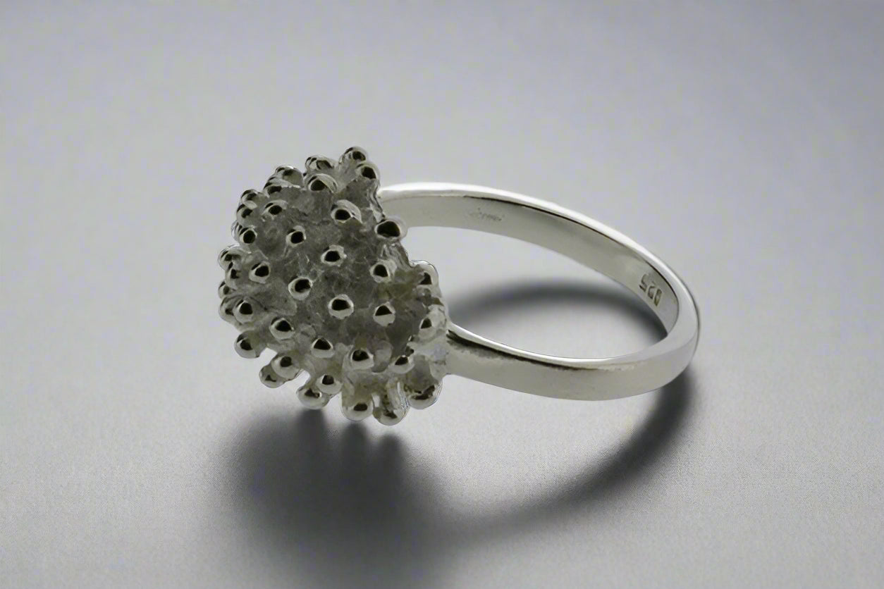 Fizzy Bubble Ring - Sterling Silver White Elegant Jewelry for Women - Perfect for Parties, Weddings & Everyday Wear