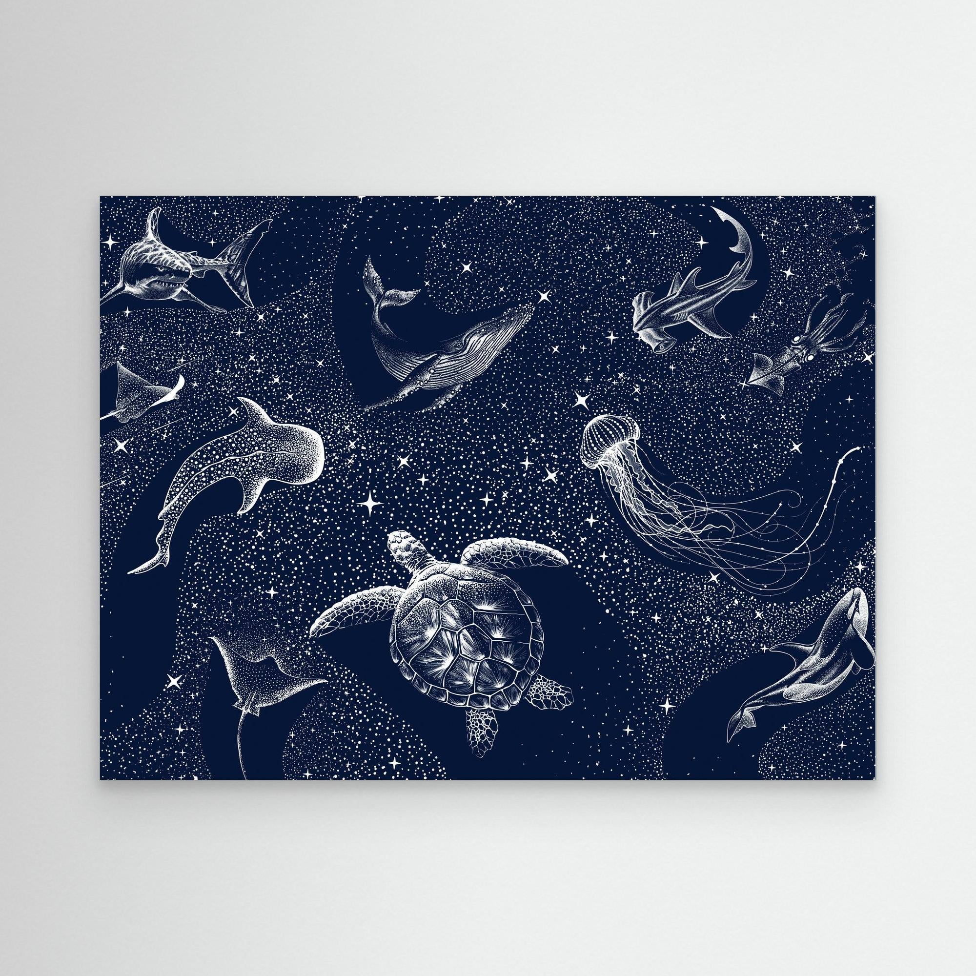Cosmic Ocean Canvas Print by Alirıza Çakir - Stunning Space Artwork for Home & Office Wall Decor