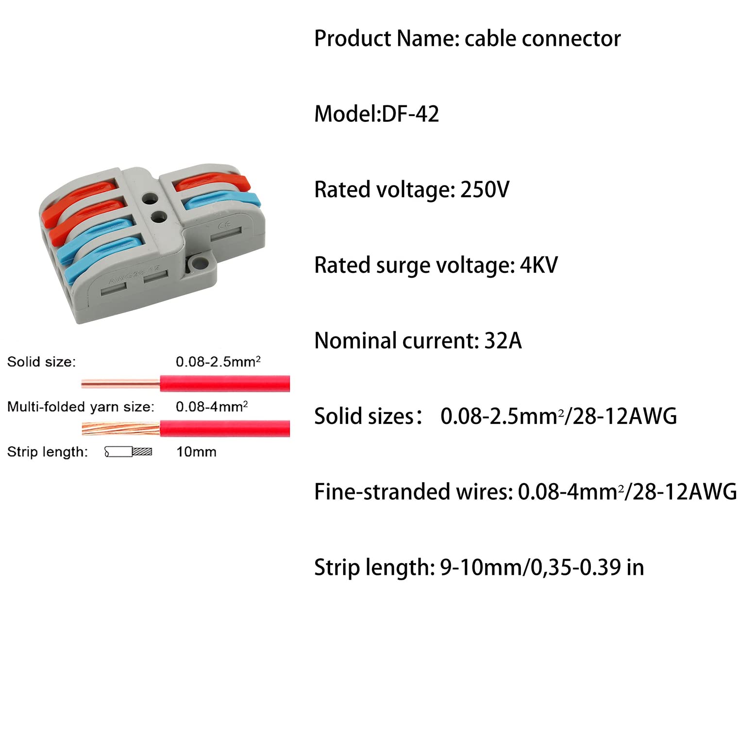 15 Pcs Compact Splicing Wire Connectors - Quick Wiring Electrical Connectors 2 in 4 Out for Home, Automotive & DIY Projects | Secure & Easy-to-Use Conductor Terminals