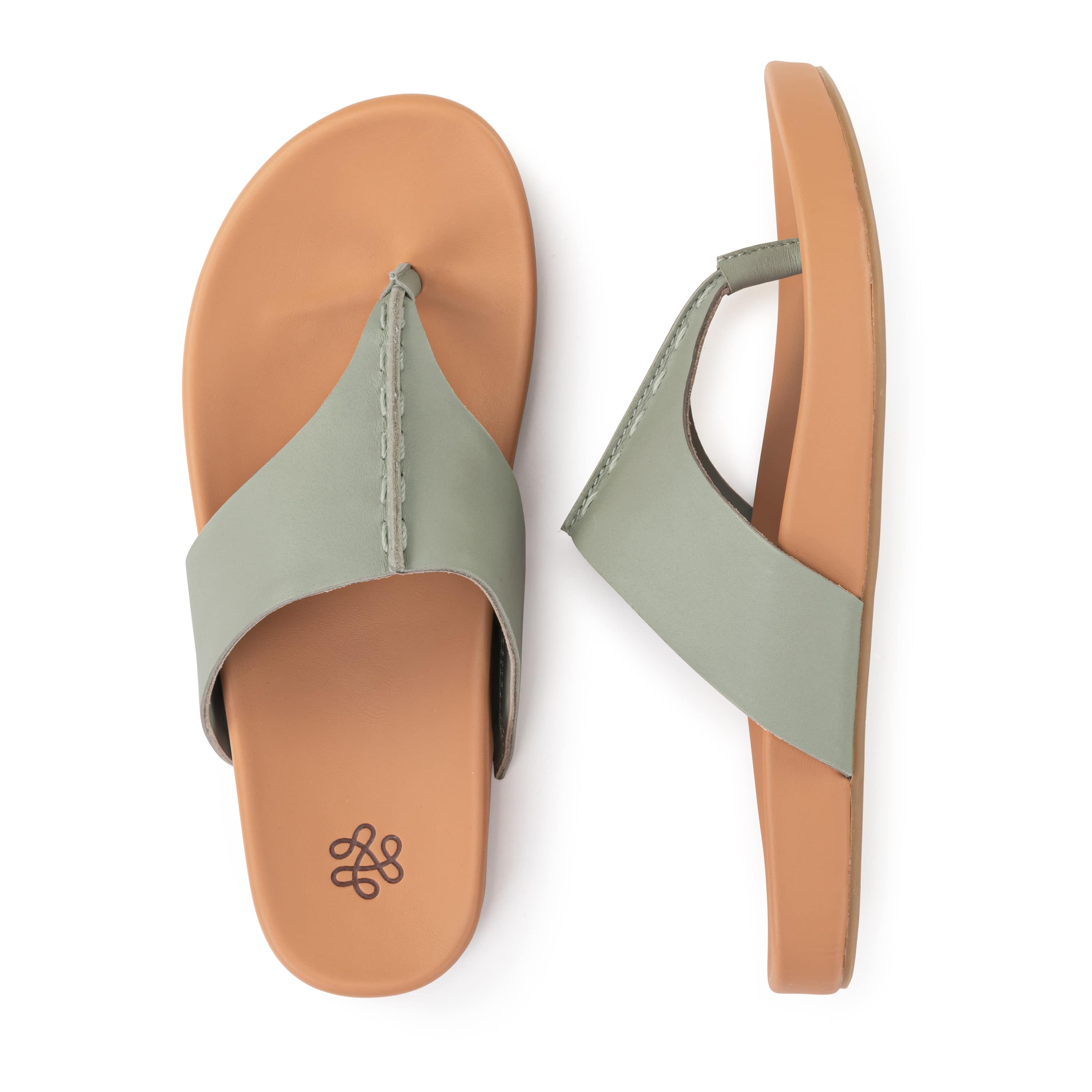 Everly Leather Sandals for Women - Comfortable Meadow Green Casual Shoes for Walking, Travel & Everyday Wear