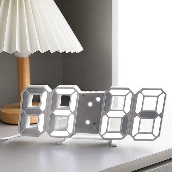 3D LED Digital Wall Clock - Modern Stylish Design for Home, Office & Bedroom | Easy-to-Read Display with Alarm & Temperature Function