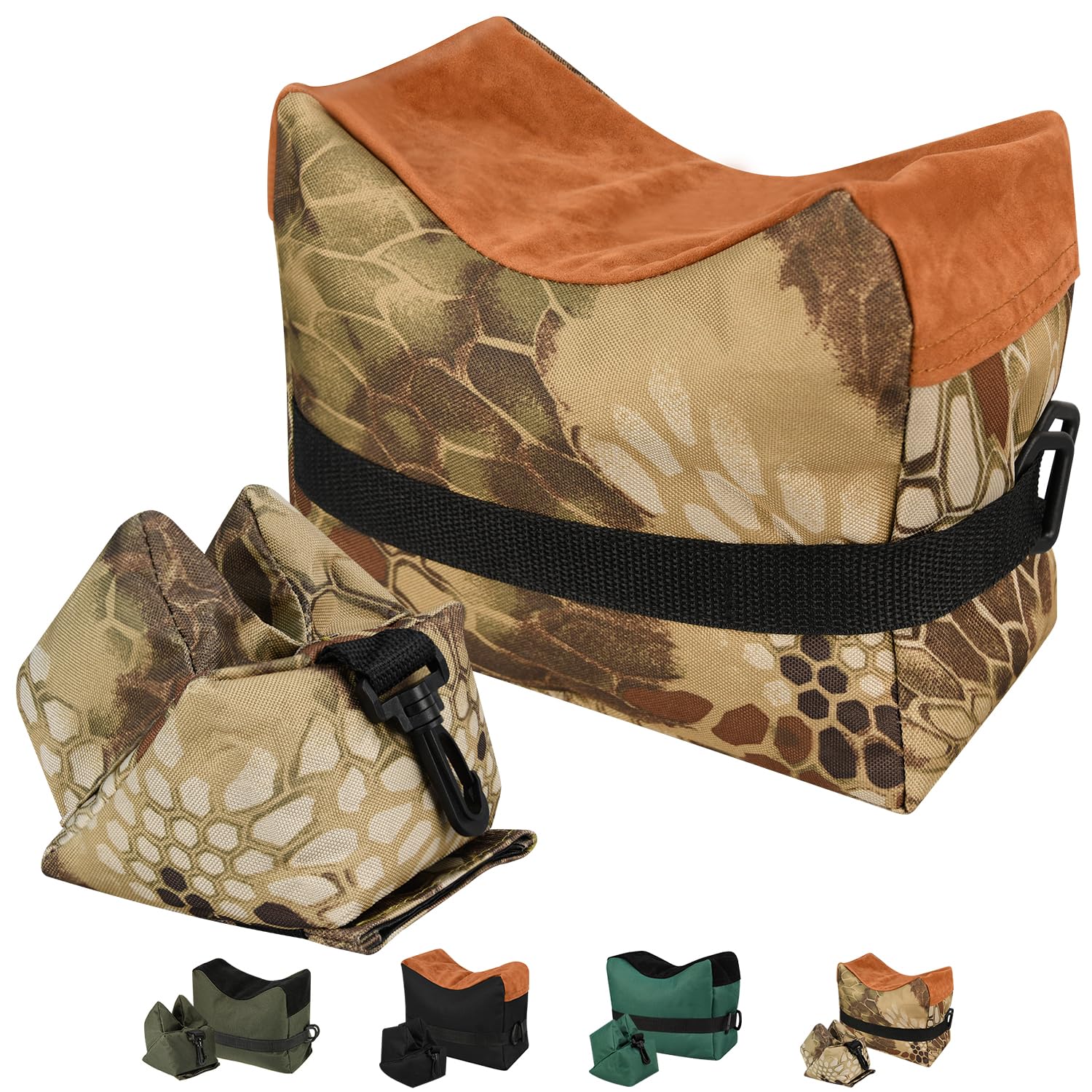 Best Shooting Rest Bags for Rifle Hunting - Front & Rear Support Sandbag Stand Holders with 600D Polyester (Unfilled) - Perfect for Range Practice & Outdoor Hunting