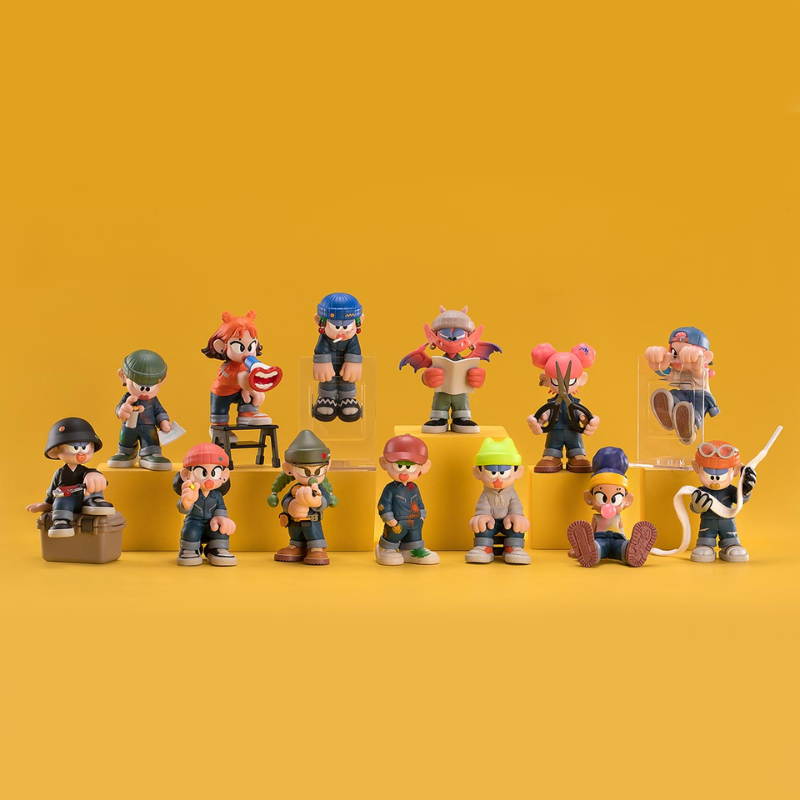 Bazbon Working Boyz Series Blind Box Collectible Figures - Fun Desk Decor & Gift for Anime Fans & Collectors