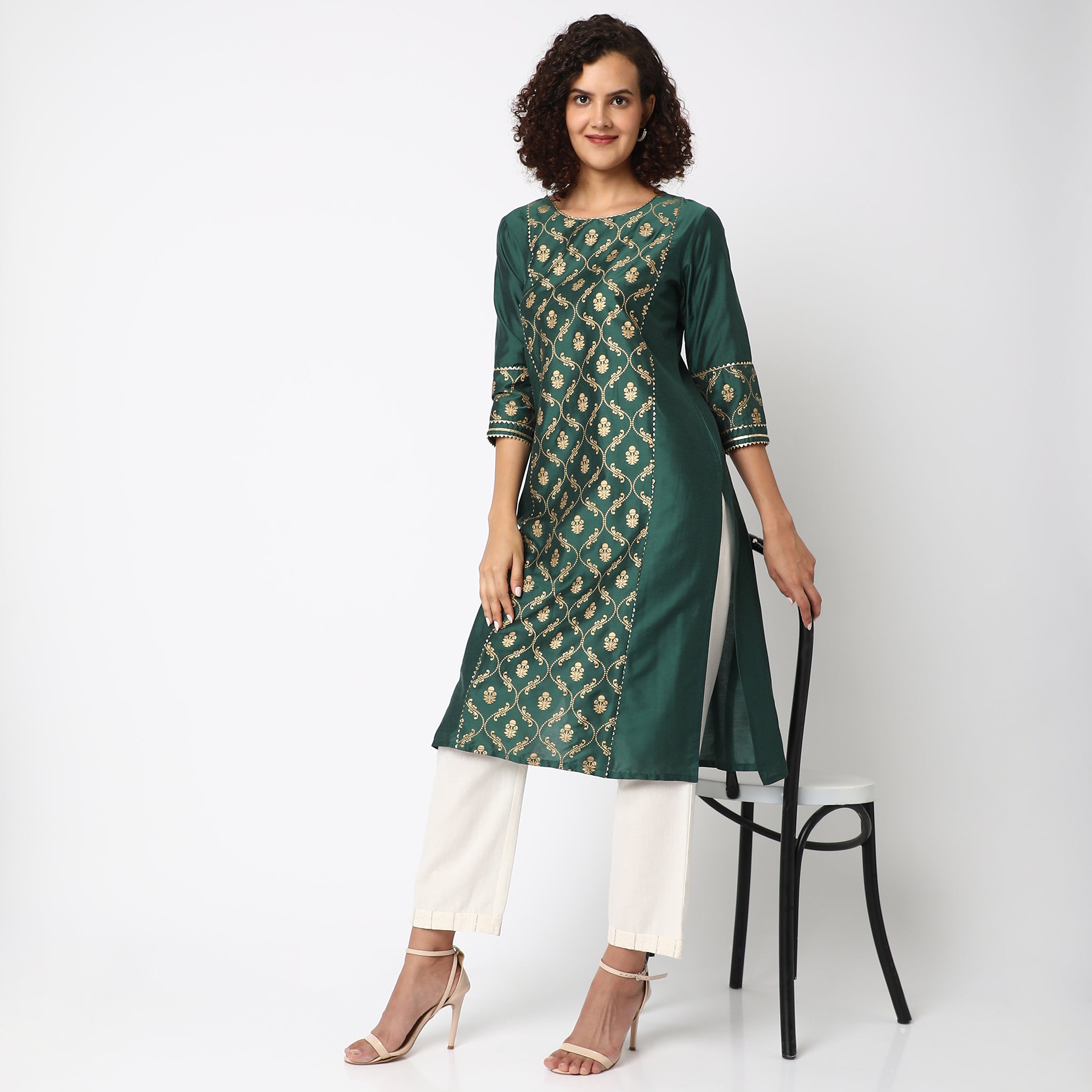 Flare Fit Printed Kurta for Women - Stylish & Comfortable Indian Ethnic Wear - Perfect for Festivals, Weddings & Casual Outings