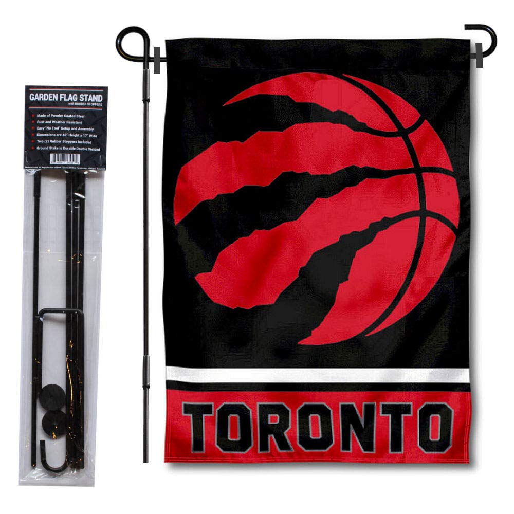 Toronto Raptors Garden Flag with Stand Holder - NBA Team Outdoor Decor for Yard, Patio & Game Day Celebrations