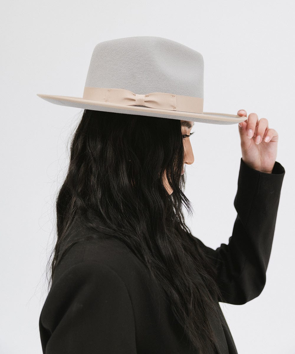 Monroe Rancher Hat - Light Grey Tan Distressed Cowboy Hat for Men & Women - Perfect for Western Rides, Country Music Festivals & Outdoor Adventures