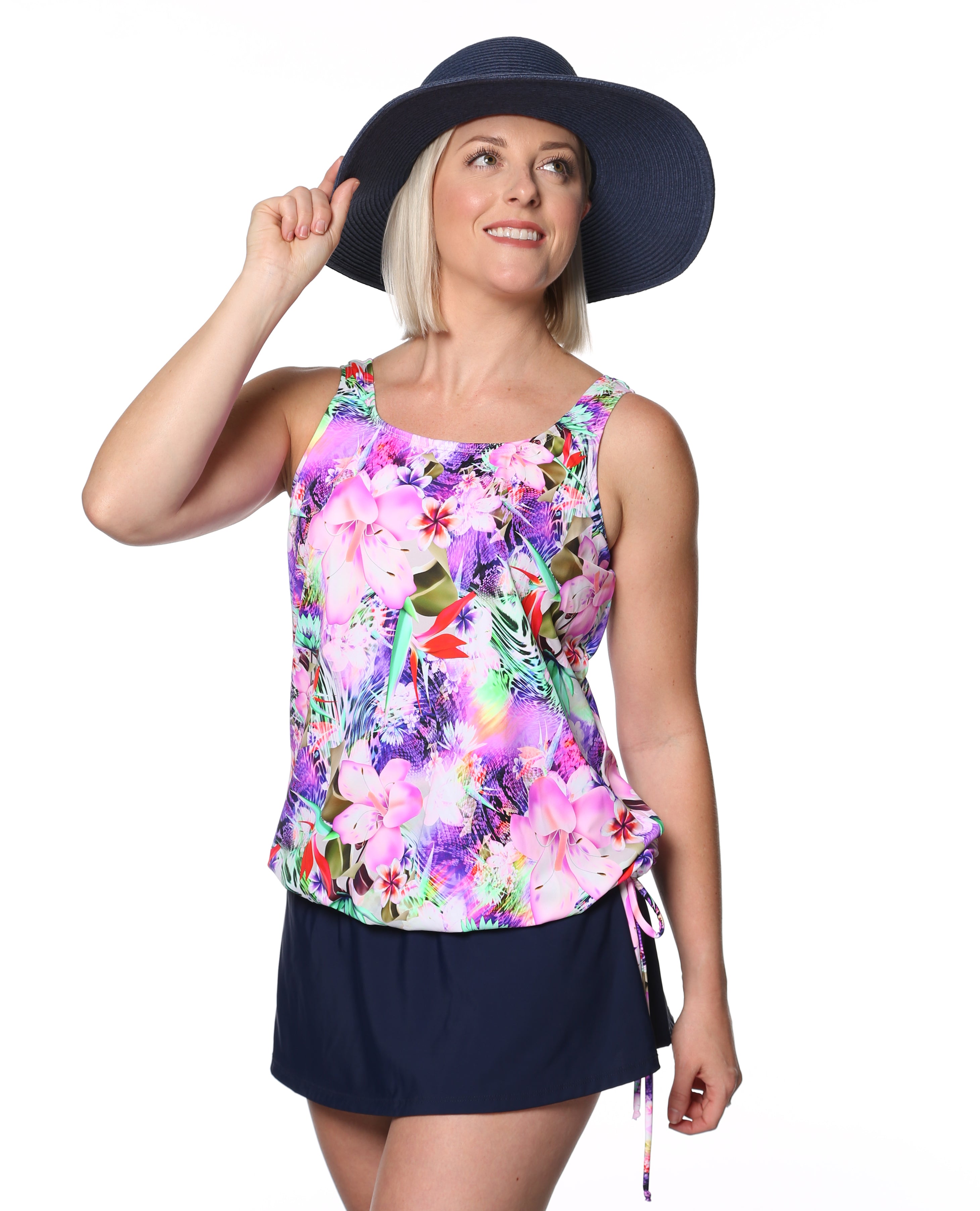 Topanga Mastectomy Tankini Swimsuit for Women - Comfortable Post-Surgery Swimwear in Color 759 | Perfect for Beach, Pool & Water Activities After Breast Cancer Surgery