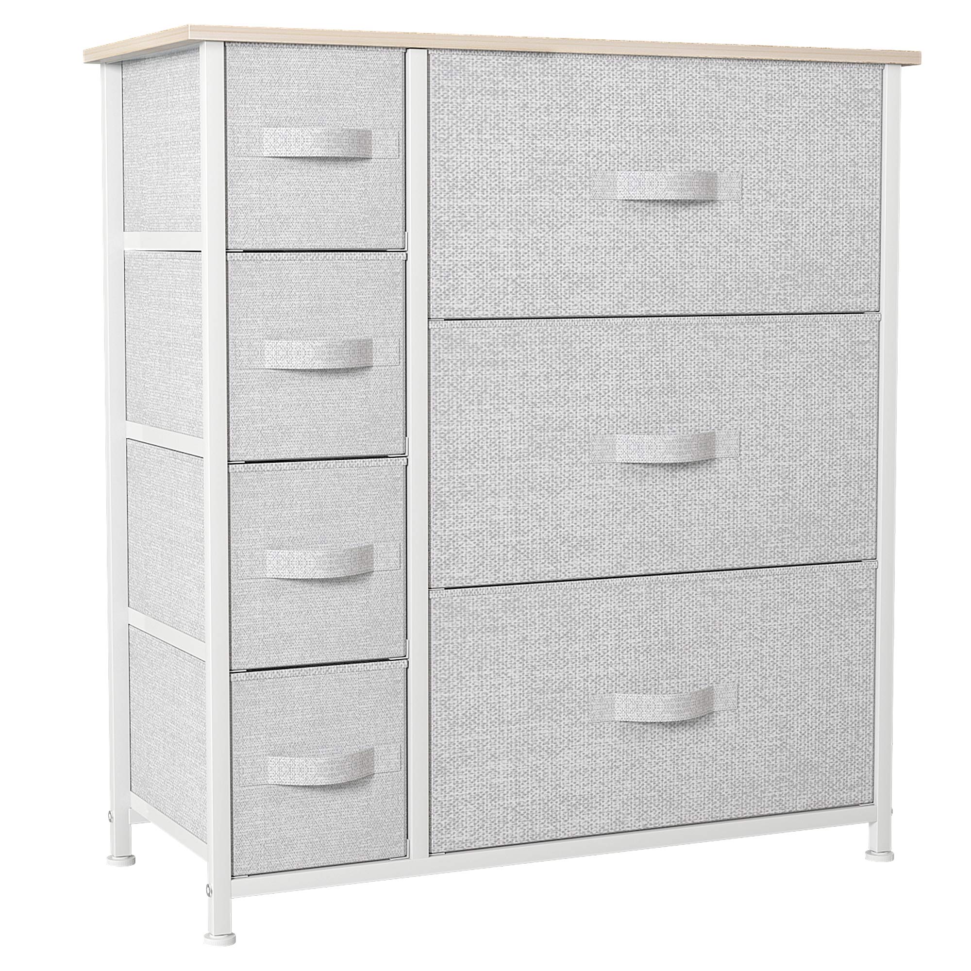 YITAHOME 7-Drawer Fabric Dresser - Sturdy Steel Frame & Wooden Top Storage Organizer for Bedroom, Living Room, Hallway - Easy Pull Fabric Bins for Clothes, Toys, Blankets Organization