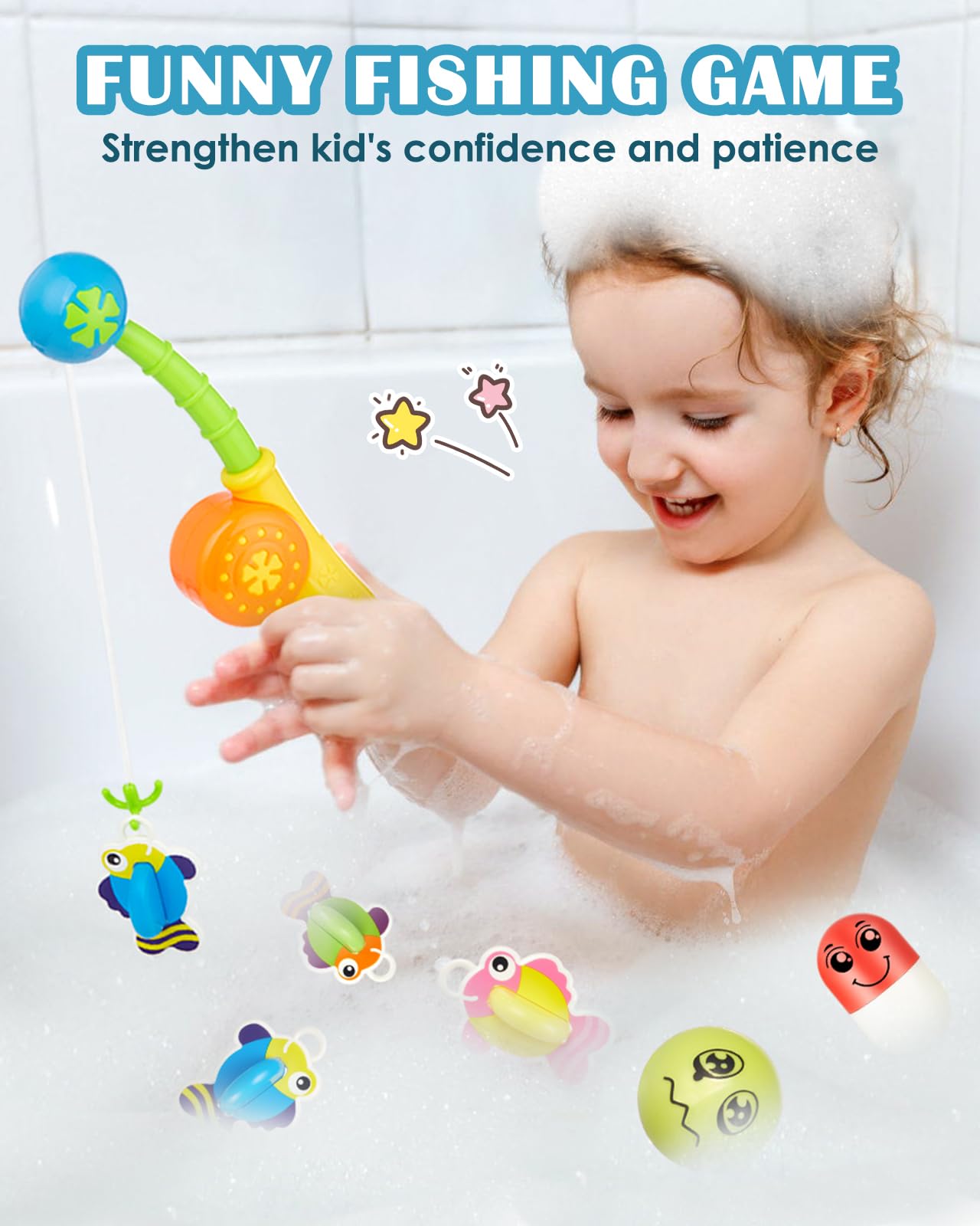 Lictin Baby Bath Toys for Toddlers - Fun Shower & Fishing Game for Kids - Perfect Gift for Baby Boy & Girl
