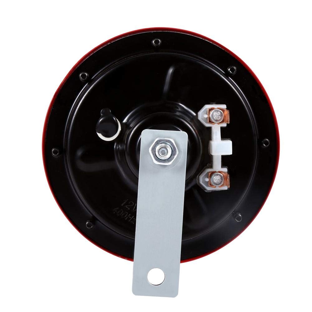 AYNEFY Compact Electric Horn - 120dB Loud Blast, Red Grille Mount, Super Tone for Trucks & Cars - Durable & Exquisite Workmanship - Perfect for Drivers, Emergency Vehicles & Off-Road Adventures