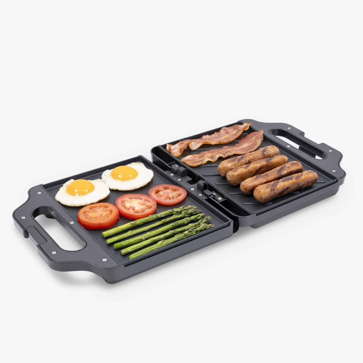 12V Sandwich Press with Grill Plate - Portable Electric Panini Maker for Camping, Travel & Home Use