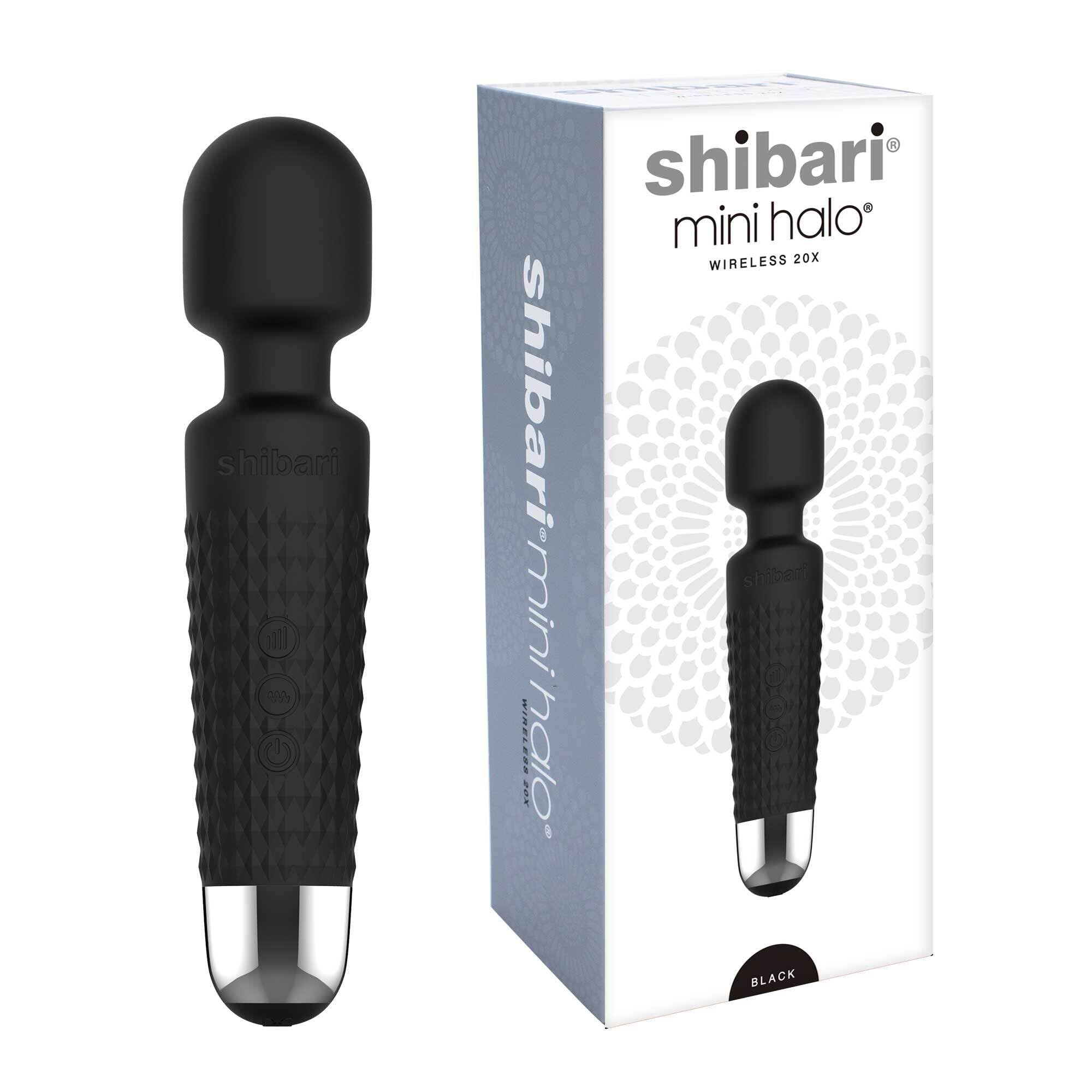 Shibari Mini Halo Vibrator - Powerful Cordless Wand Massager for Women | Waterproof, Ultra Quiet Clitoral Stimulator | Rechargeable Adult Sex Toy for Solo Play & Couples (Black) | Perfect for Bedroom Use & Travel