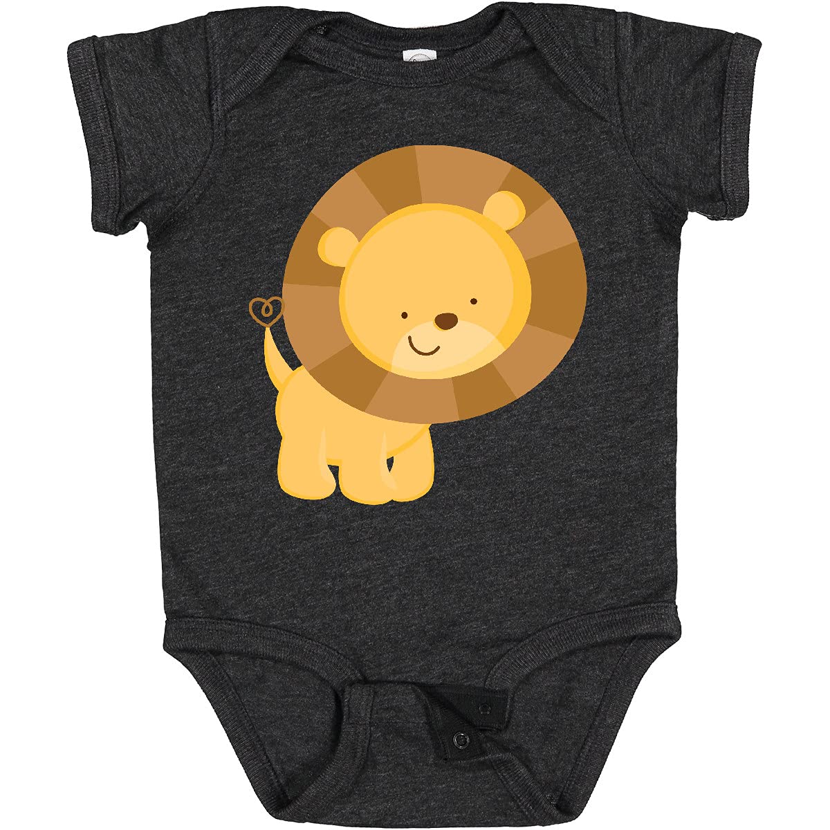 Inktastic Happy Lion Baby Bodysuit - Cute Animal Print Onesie for Newborns & Infants - Perfect for Playtime, Photo Shoots & Everyday Wear