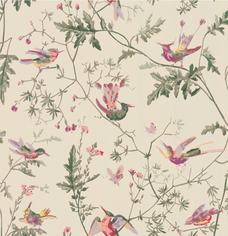 Cole and Son Hummingbirds Wallpaper - Premium Floral Design for Living Room, Bedroom, or Nursery Decor - Peel and Stick Self-Adhesive Wall Mural (100/14071)