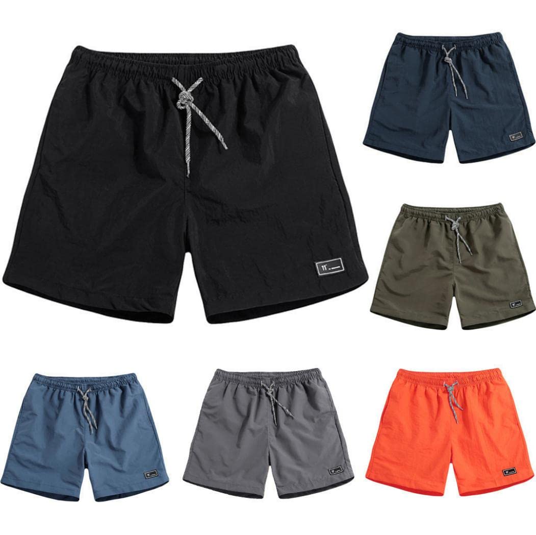 Men's Quick Dry Beach Shorts - Summer Casual Athletic Board Shorts with Drawstring & Pockets - Perfect for Swimming, Surfing, and Outdoor Activities