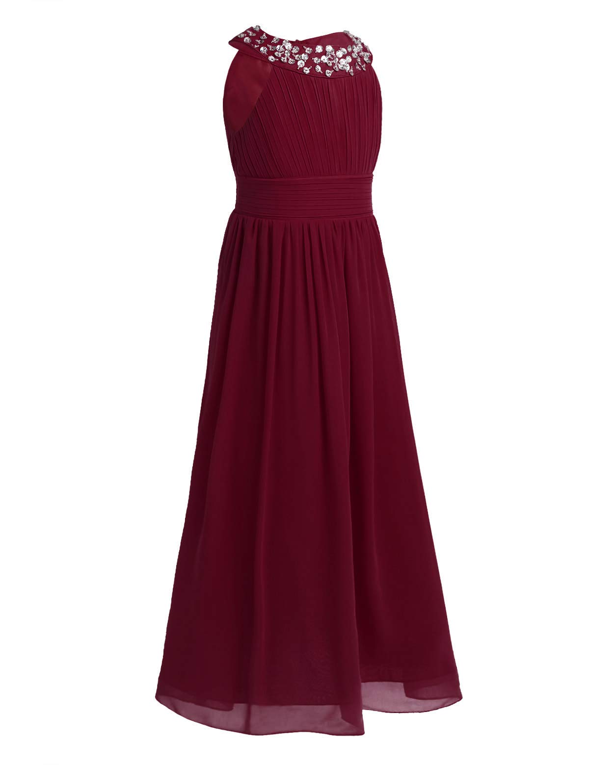 EasyForever Girls Chiffon Flower Girl Dress - Sleeveless Princess Pageant Bridesmaid Gown for Weddings, Parties & Special Occasions | Perfect for Flower Girls, Pageants, Birthday Celebrations & Formal Events