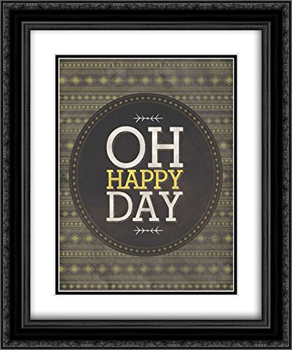 Ashley 'Oh Happy Day' 15x17 Black Ornate Framed Double Matted Museum Art Print - Religious Home Decor for Living Room, Bedroom & Office Wall Art