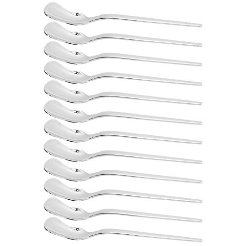 Stainless Steel Coffee Spoons - Elegant Silver Dessert Spoons for Yogurt, Ice Cream, Fruit Salad - Rust-Proof & Durable - Perfect for Parties, Cafes & Home Dining