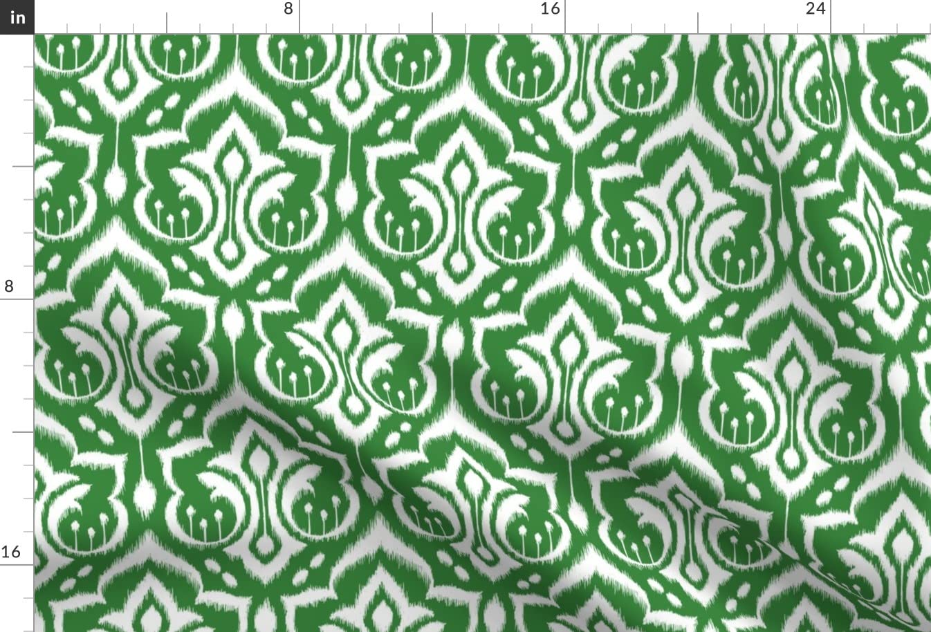 Ikat Damask Printed Velvet Upholstery Fabric - Elegant Chic Home Decor & Apparel Material - Fat Quarter for DIY Projects, Curtains, Pillows & Fashion Sewing
