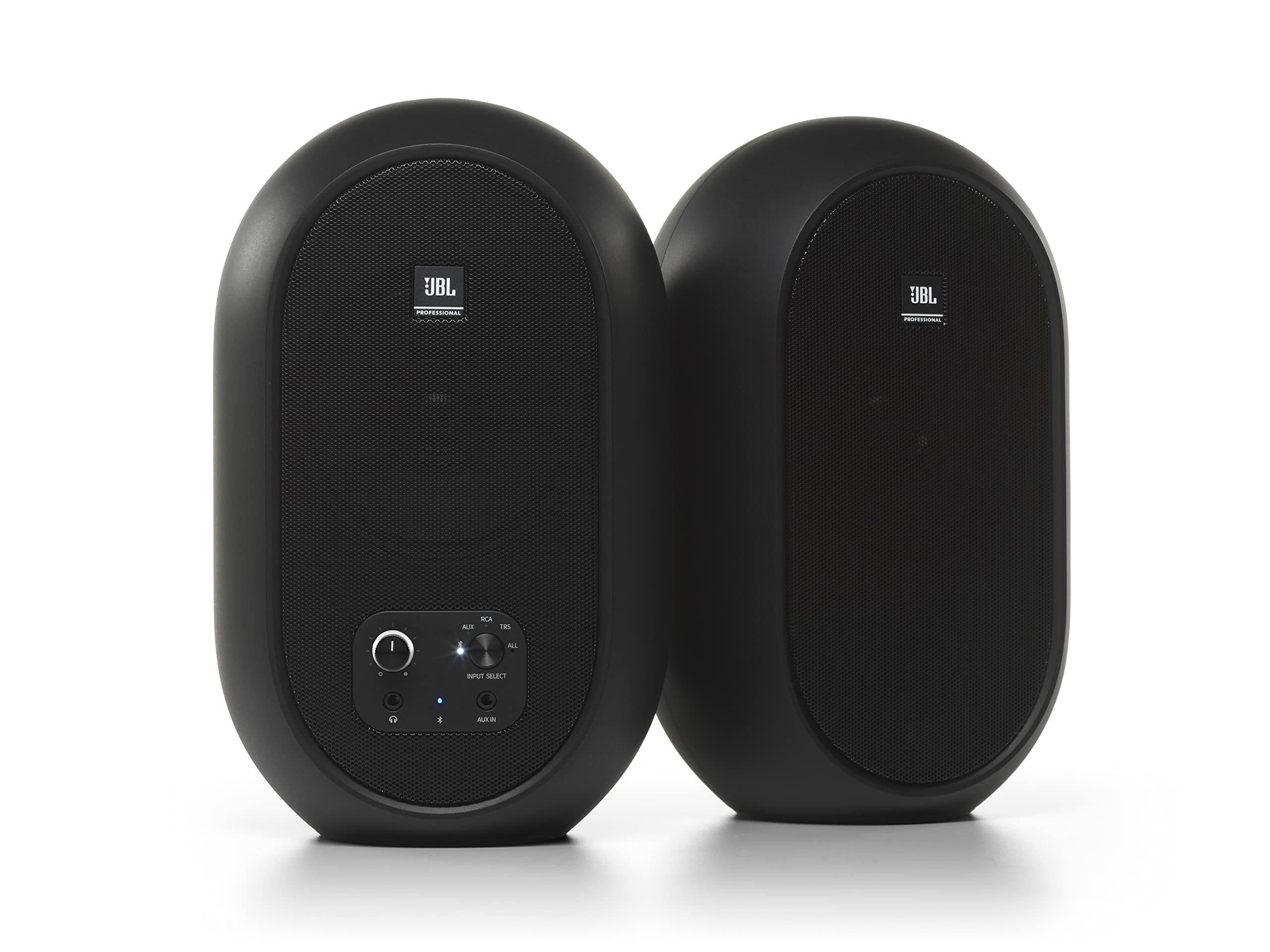 JBL Professional 1 Series 104-BT Compact Desktop Studio Monitors with Bluetooth - 4.5-inch Powered Speakers (Pair, Black) - Perfect for Home Recording, Podcasting & Music Production