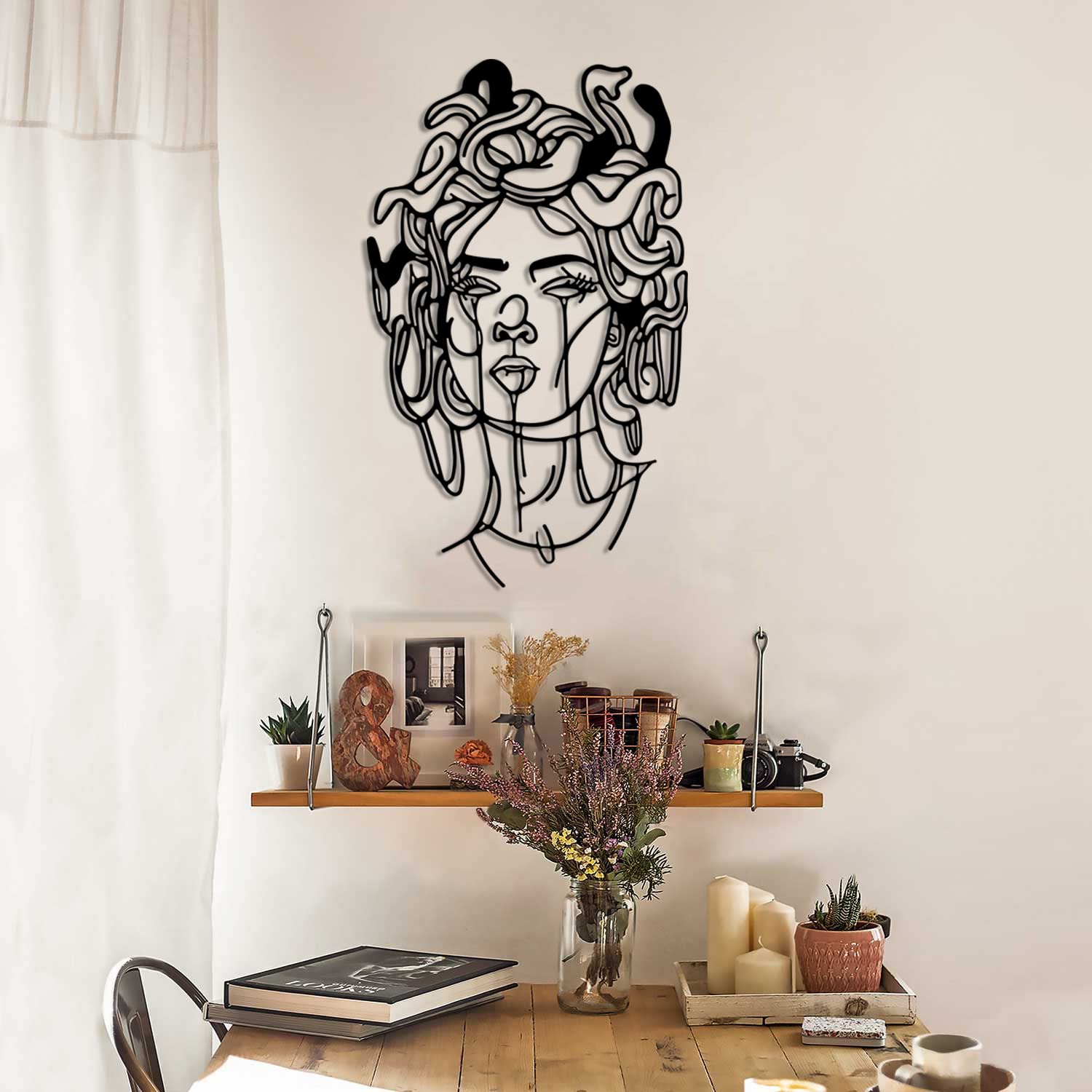Medusa Metal Wall Art - Mythical Creature Greek Mythology Decor for Living Room, Bedroom & Interior Design | Unique Housewarming Gift & Wall Art Ideas for Home Decor