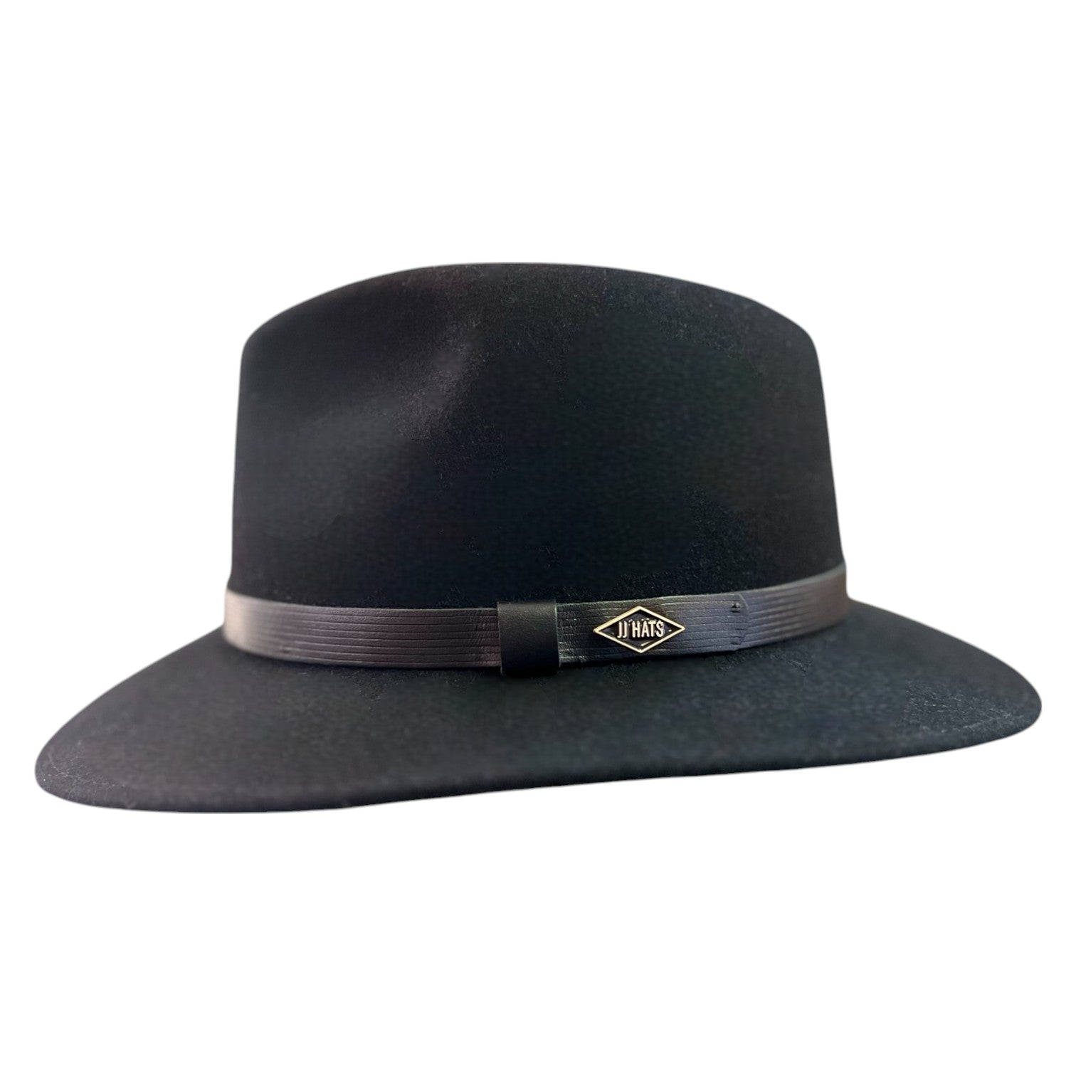 Premium Genuine Leather Travel Hat Band with Faux Fur Lining - Stylish & Comfortable Accessory for Outdoor Adventures, Hiking, and Winter Travel - by JJ Hats