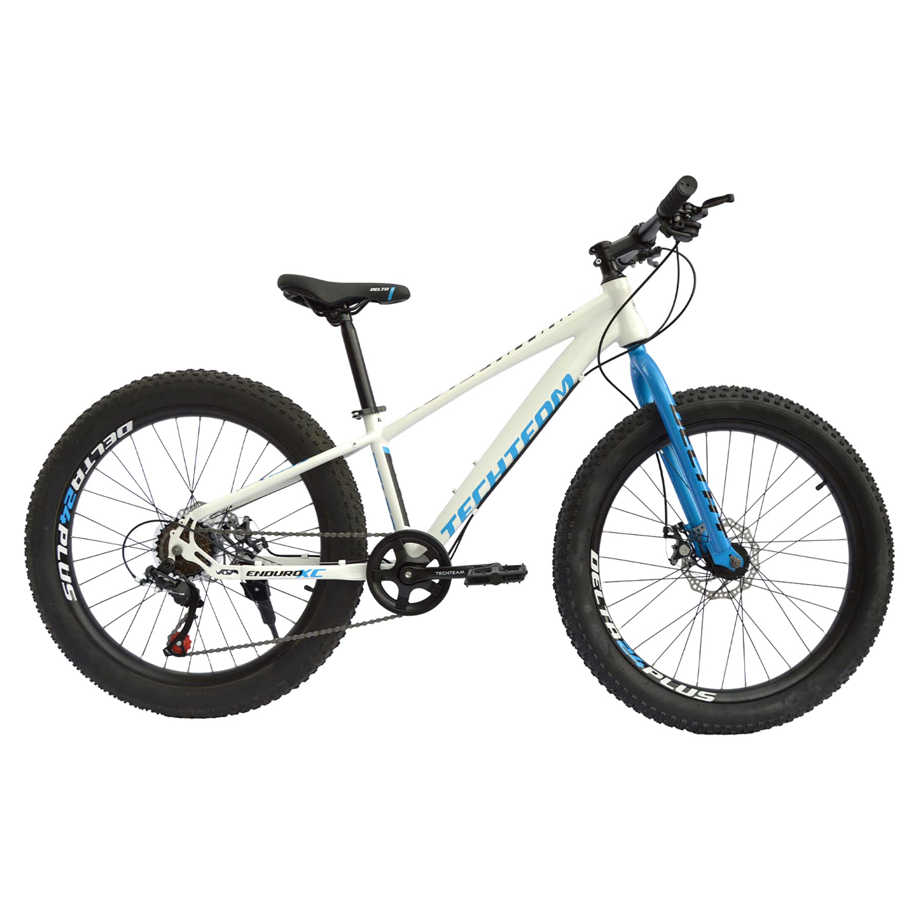 CYBIC 24 Inch Fat Tire Mountain Bike for Adults - 7 Speed High Carbon Steel Frame, Dual Disc Brakes - Perfect for Trail Riding, Snow & Beach Cycling