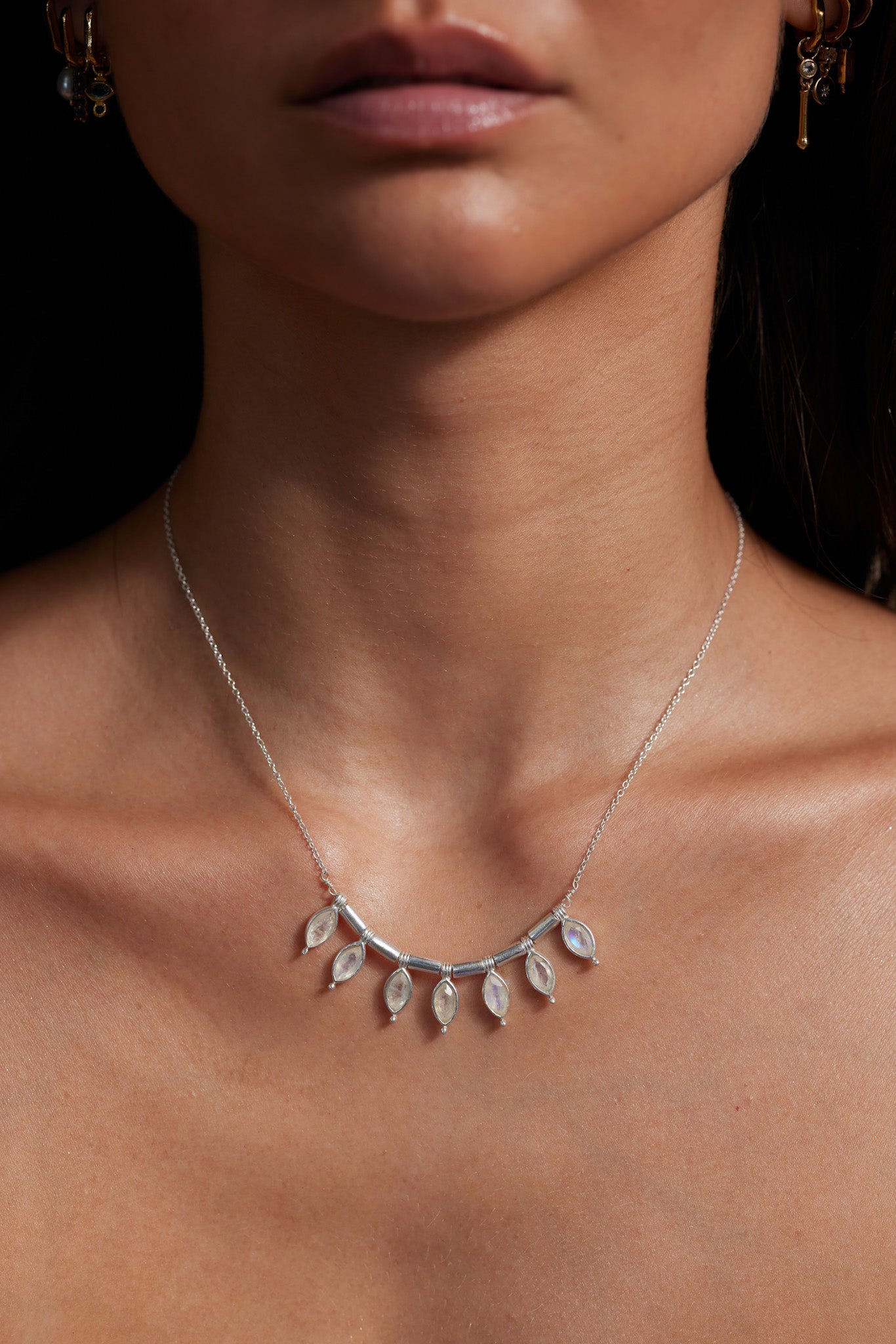 Moonstone Silver Necklace for Women - Elegant Healing Crystal Jewelry for Everyday Wear, Gift Giving & Spiritual Healing