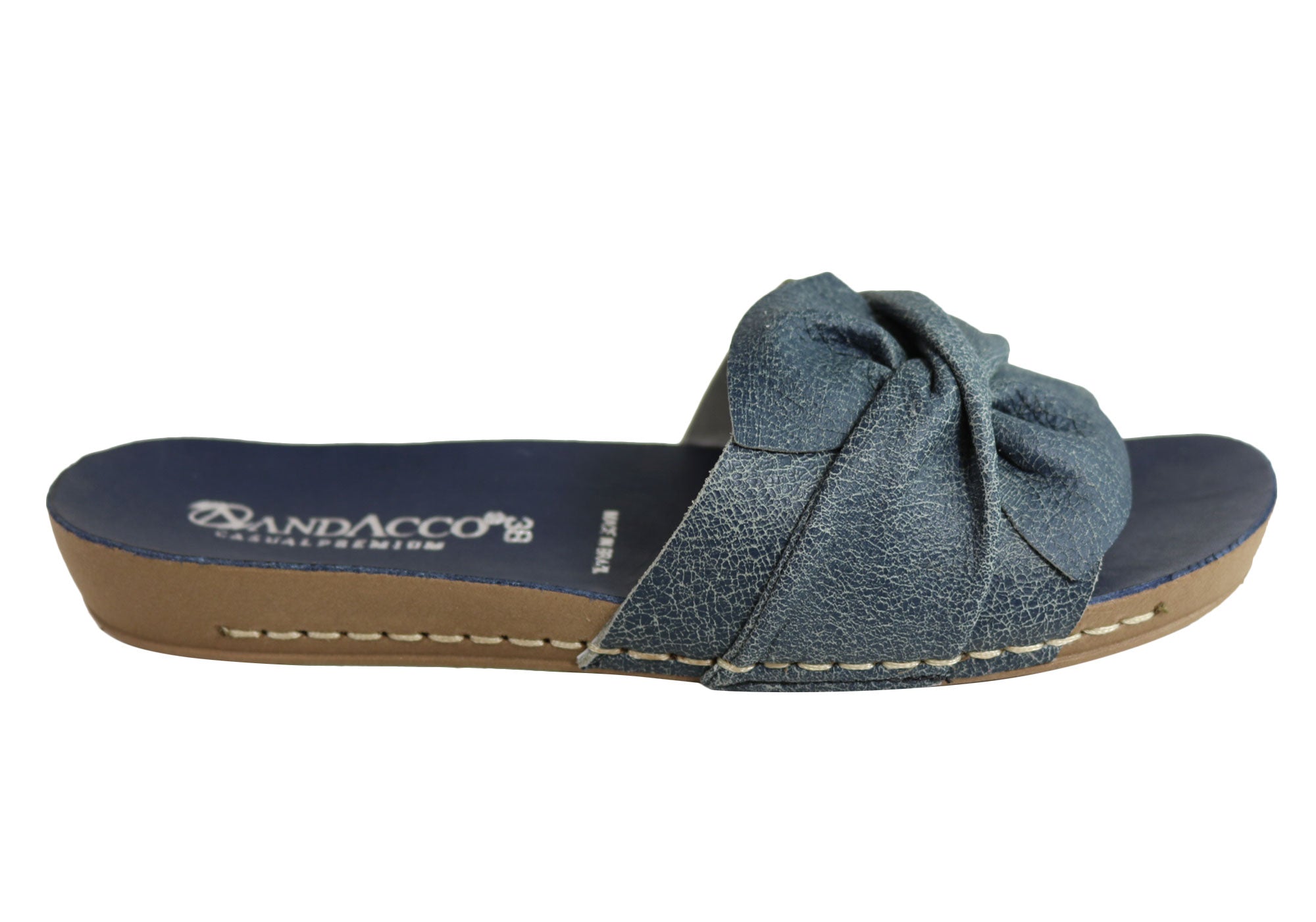 Andacco Women's Comfortable Leather Slide Sandals - Handmade in Brazil - Perfect for Beach, Pool, and Summer Casual Wear