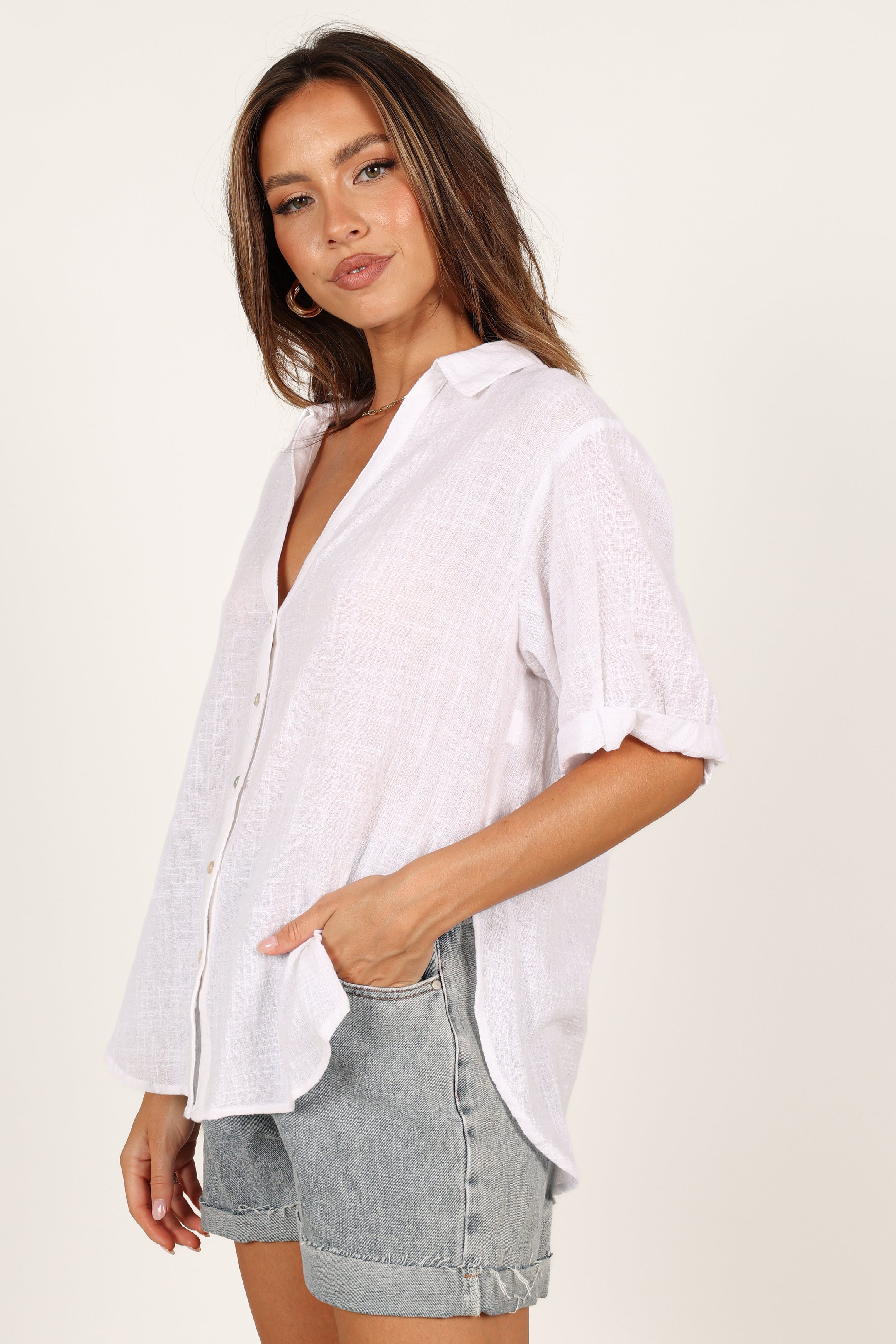 Dion Women's White Top - Stylish & Comfortable Blouse for Casual Wear, Office, and Outings