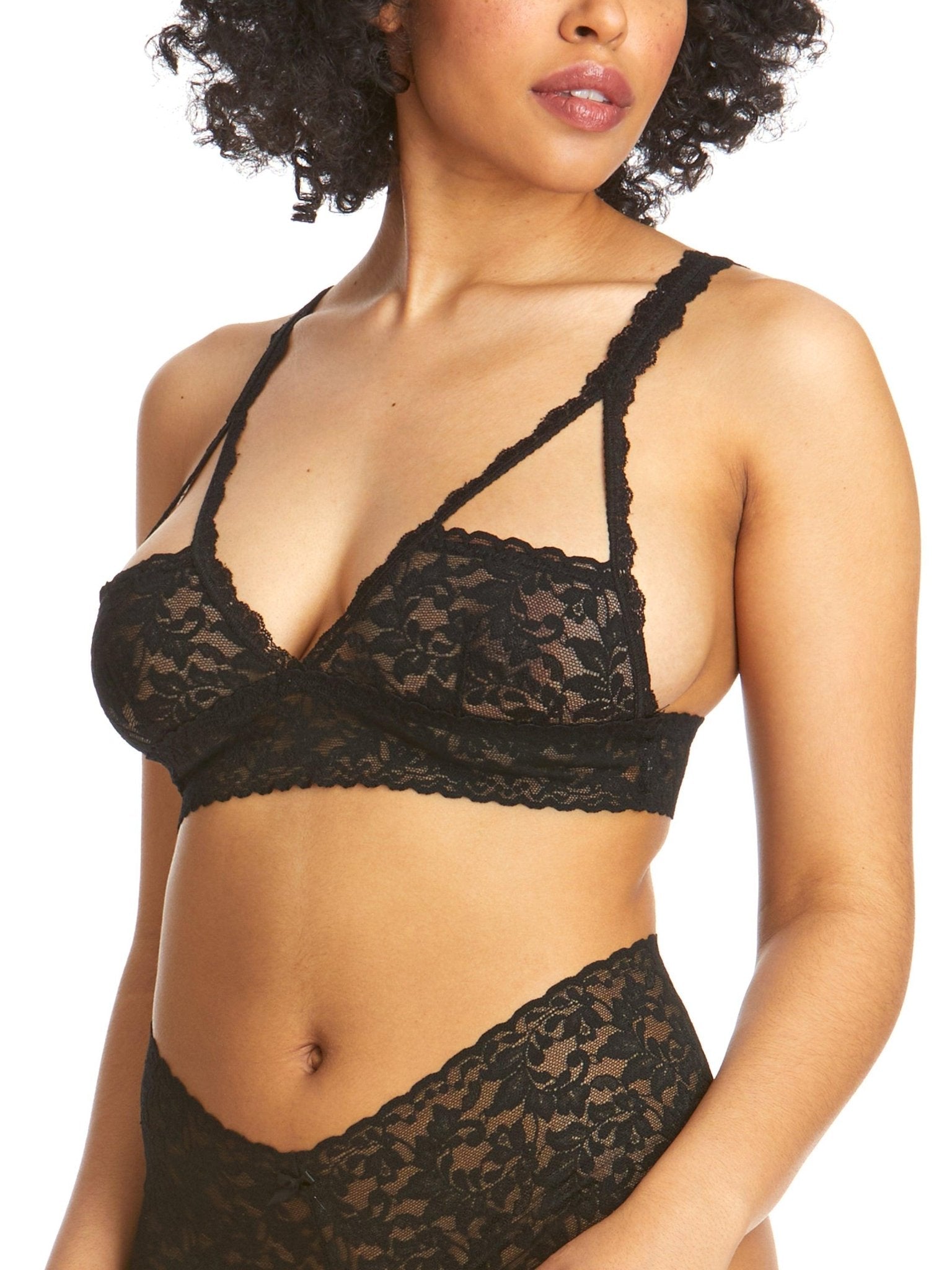 Vintage Lace Half Cup Bralette - Retro Style Wireless Bra for Women | Comfortable & Sexy Lingerie for Everyday Wear, Date Night & Special Occasions