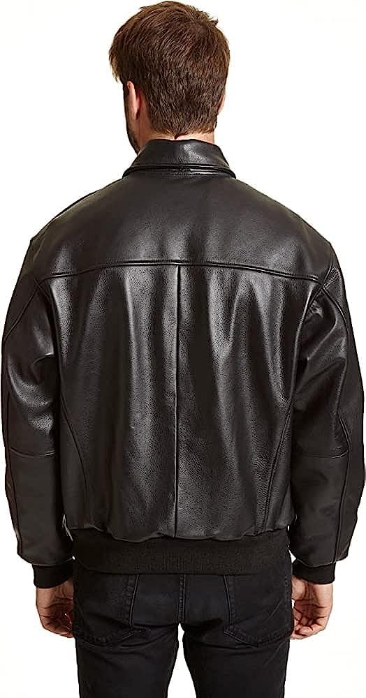 Men's Big & Tall Genuine Leather Flight Jacket - Aviator Bomber Style for Winter & Outdoor Adventures