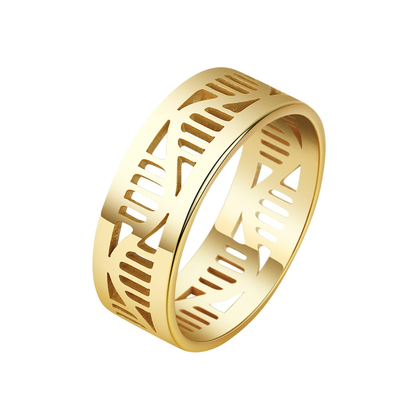 Stainless Steel Couple Rings - Wedding & Fashion Jewelry for Men & Women - Vintage Wave Design for Parties & Daily Wear