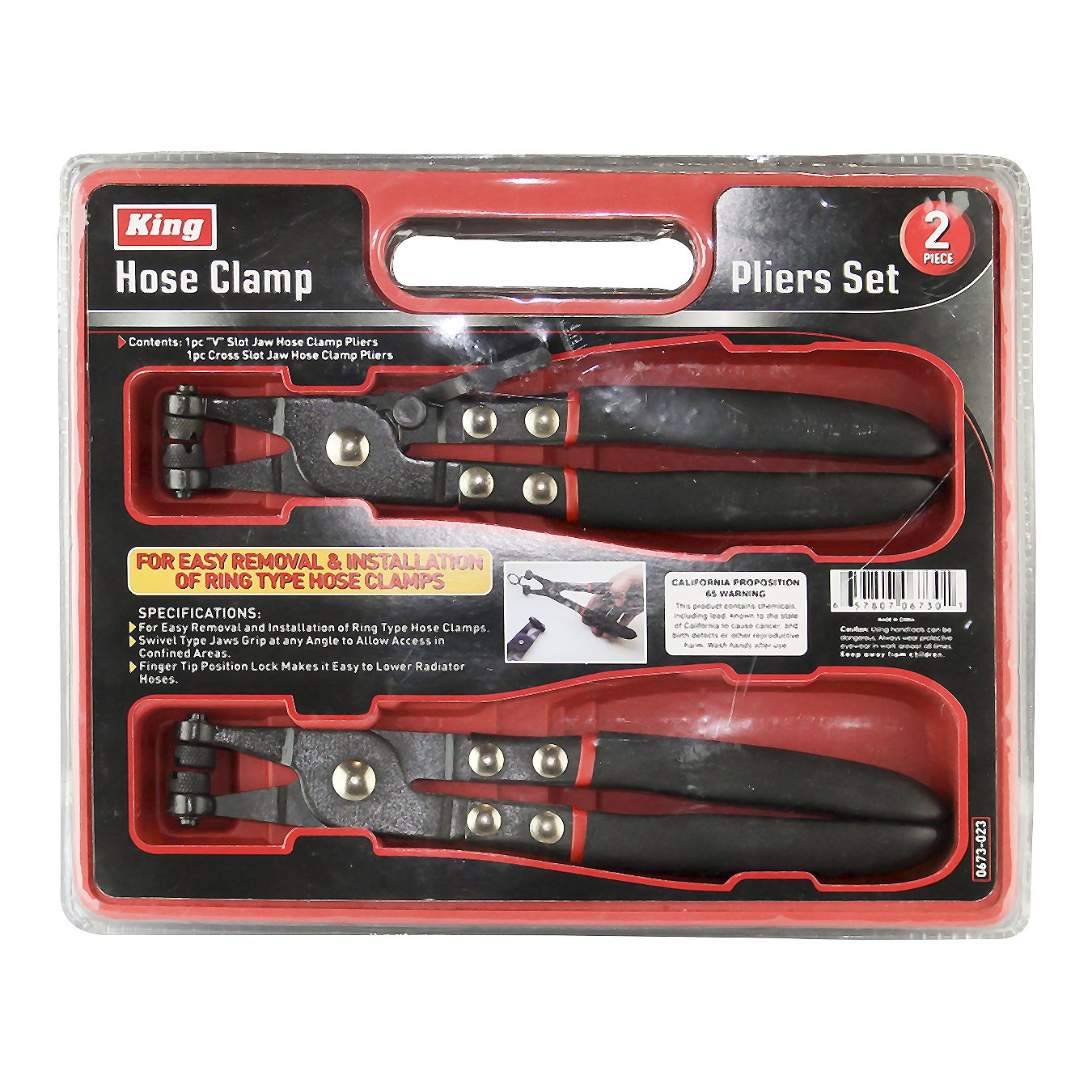 2-Piece Hose Clip Pliers Set with Non-Slip Handles - Professional Hose Clamp Removal Tool for Automotive, Plumbing & DIY Repairs - Perfect for Mechanics, Plumbers and Home Improvement Projects