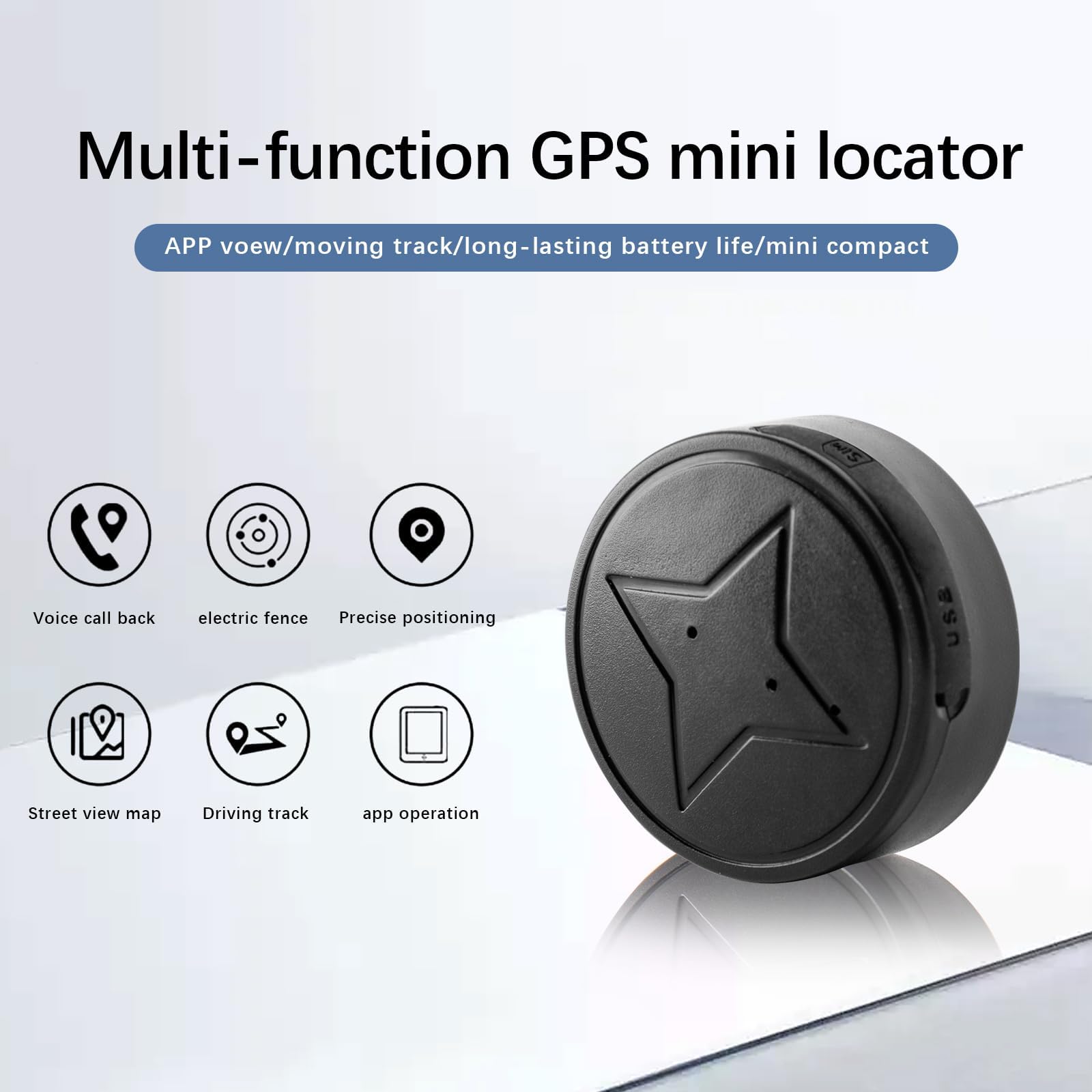 Mini GPS Tracker for Vehicles - Portable Magnetic Waterproof Real-Time Tracking Device with No Monthly Fee | Perfect for Car, Motorcycle, Kids, Pets & Asset Protection | Ideal for Fleet Management, Personal Safety & Anti-Theft Security